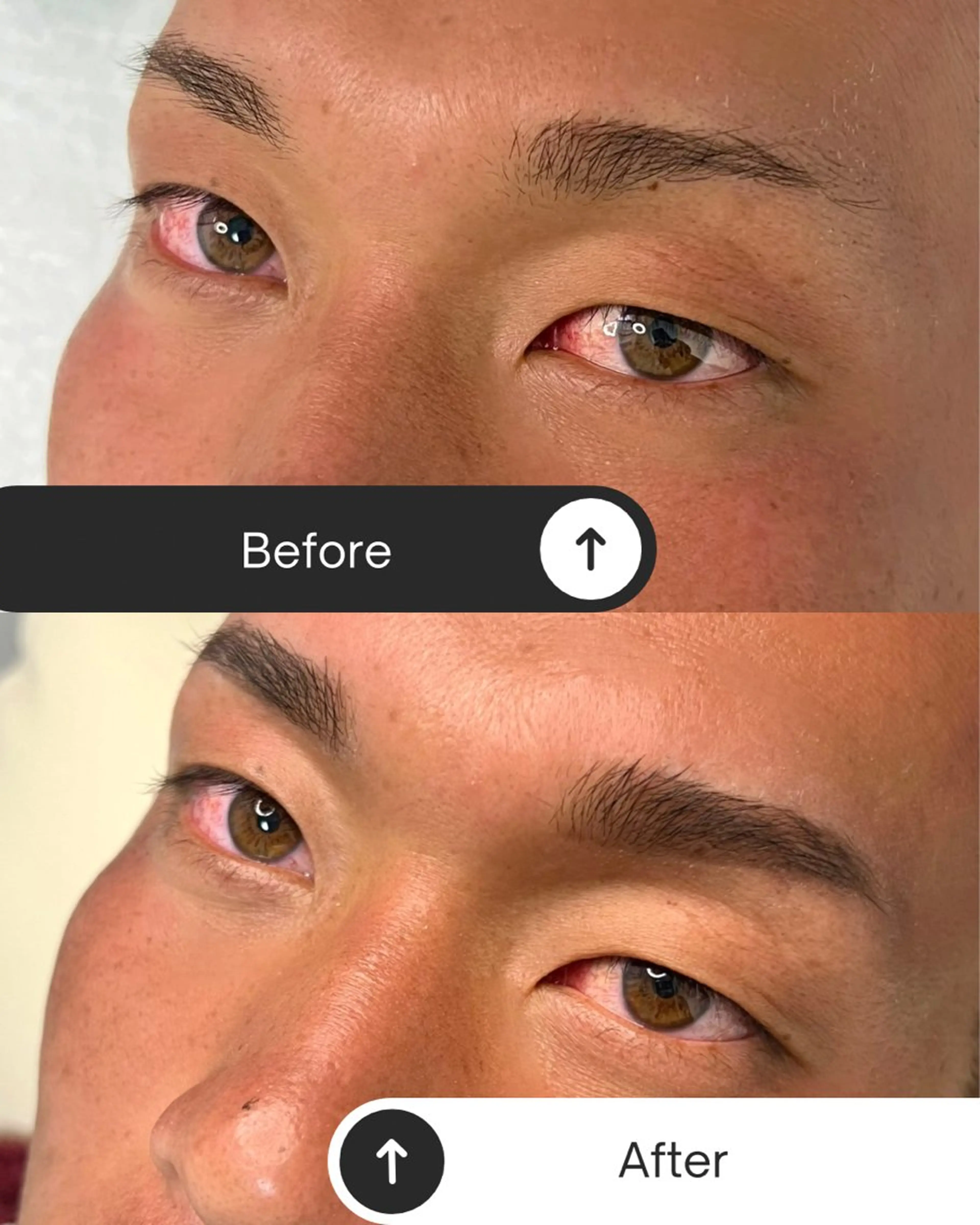 👨🏾🦱メンズ限定ハリウッドブロウリフト+メイクアップ(眉毛をパーマで立ち上げる為、ノーメイクでも映える眉に✨)の写真