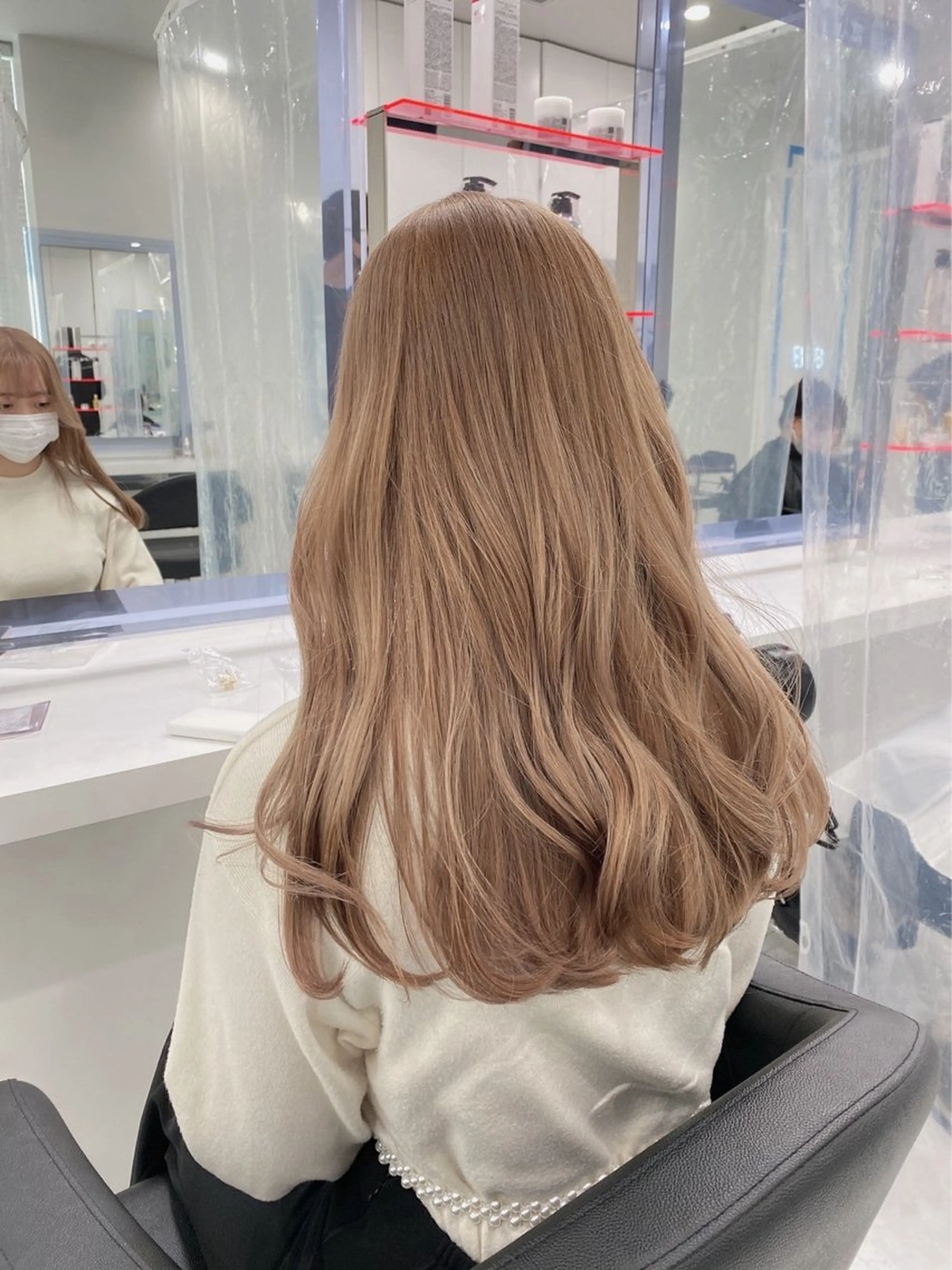 ロング カラー ヘアアレンジ トレンドモテカラー 🩷色落ちまで可愛くのヘアスタイル