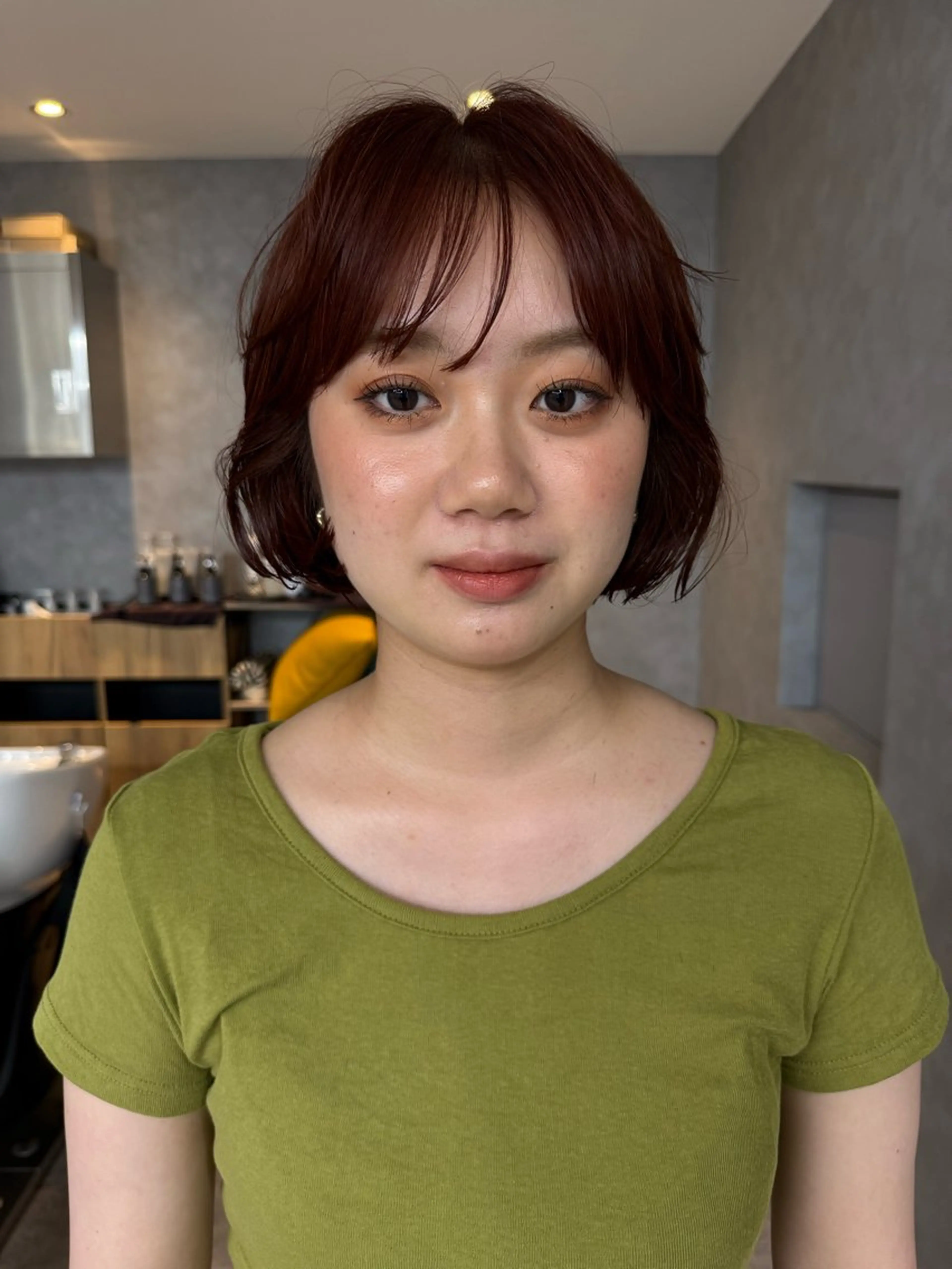 ミディアム aika/パーマ/ ショート/伏見のヘアスタイル