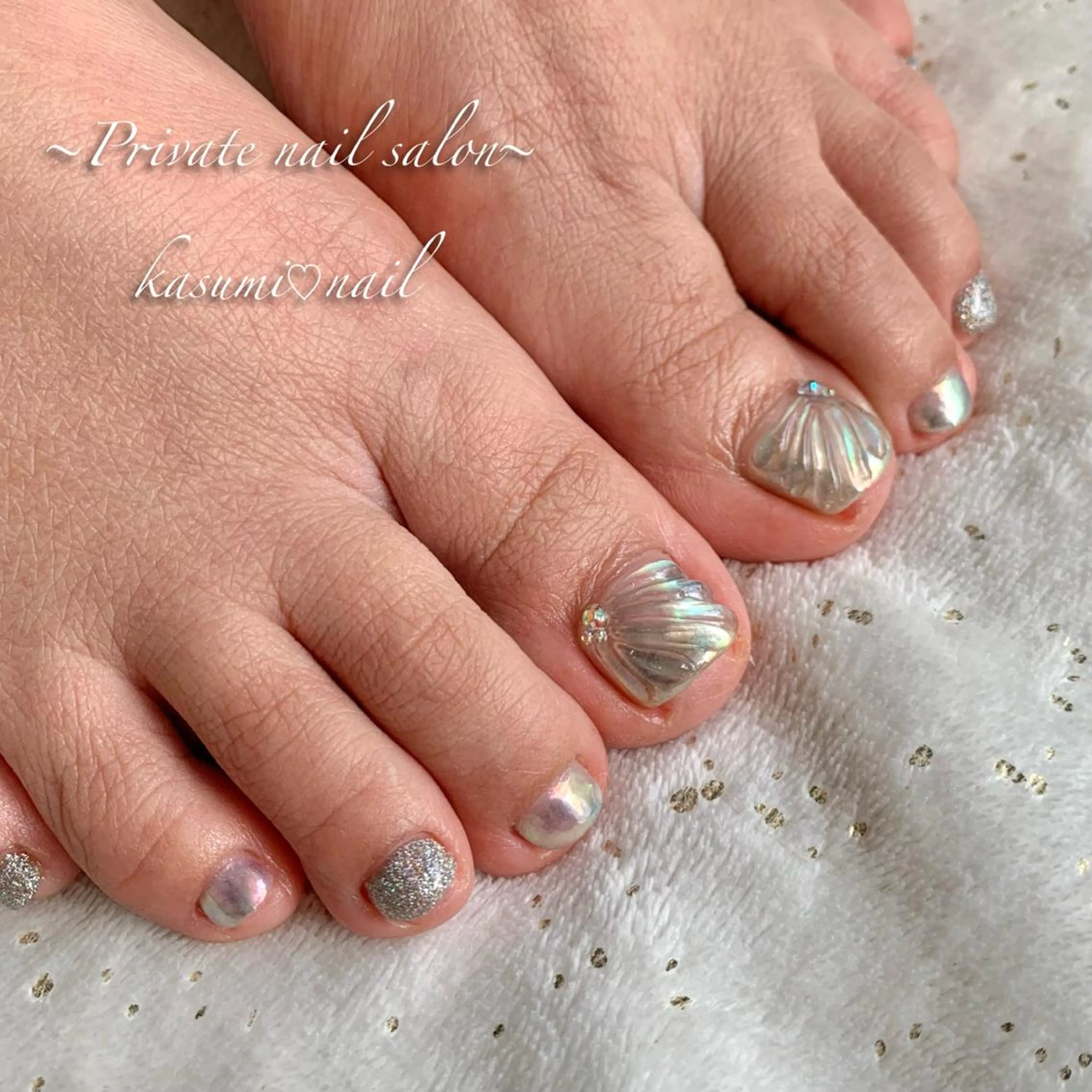 ネイル アートネイル ラメ(グリッター) マグネットネイル ミラーネイル 持ち込み KASUMI♡ Nailのネイルデザイン