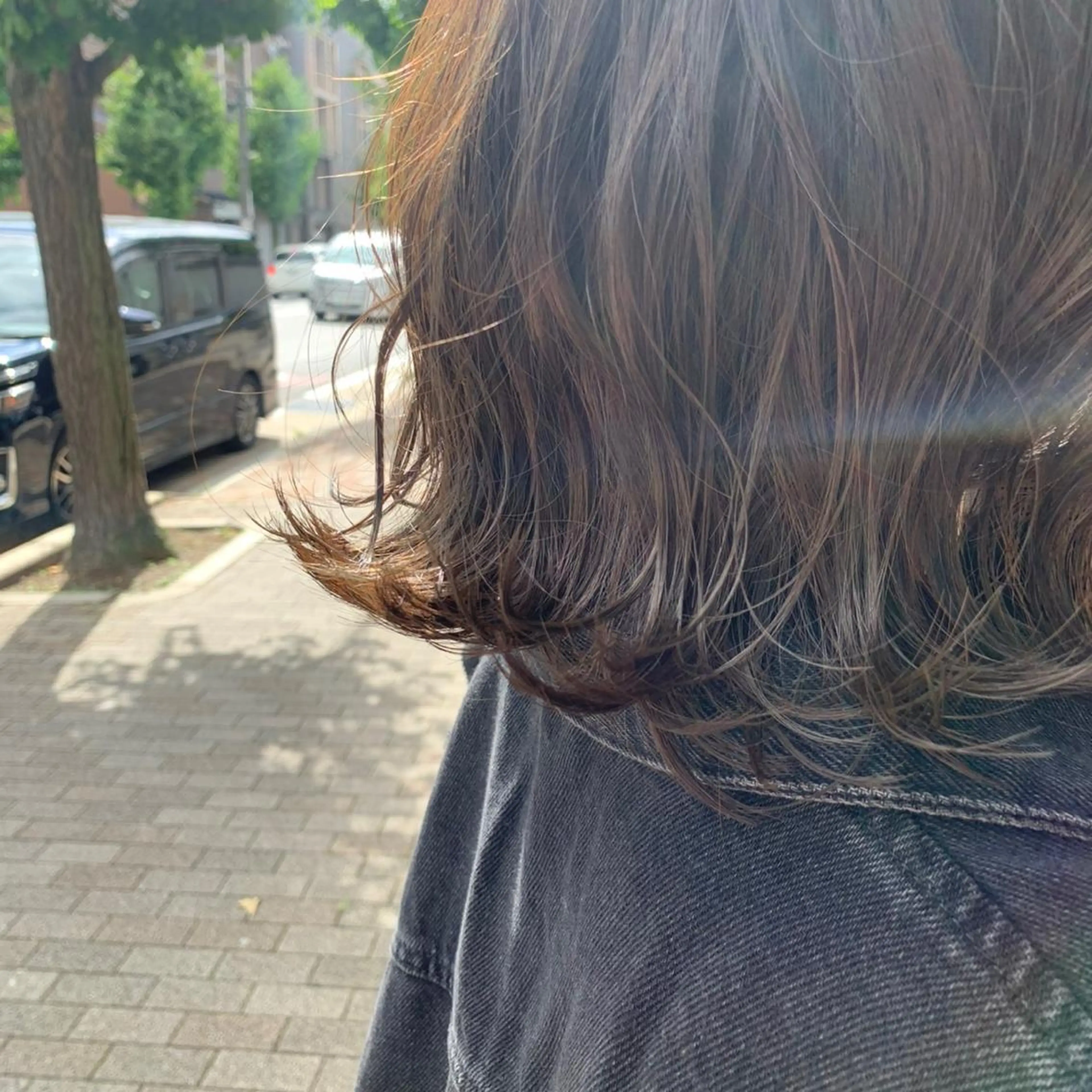 ミディアム カラー カット ヘアカラー トリートメント unique RINNEのヘアスタイル