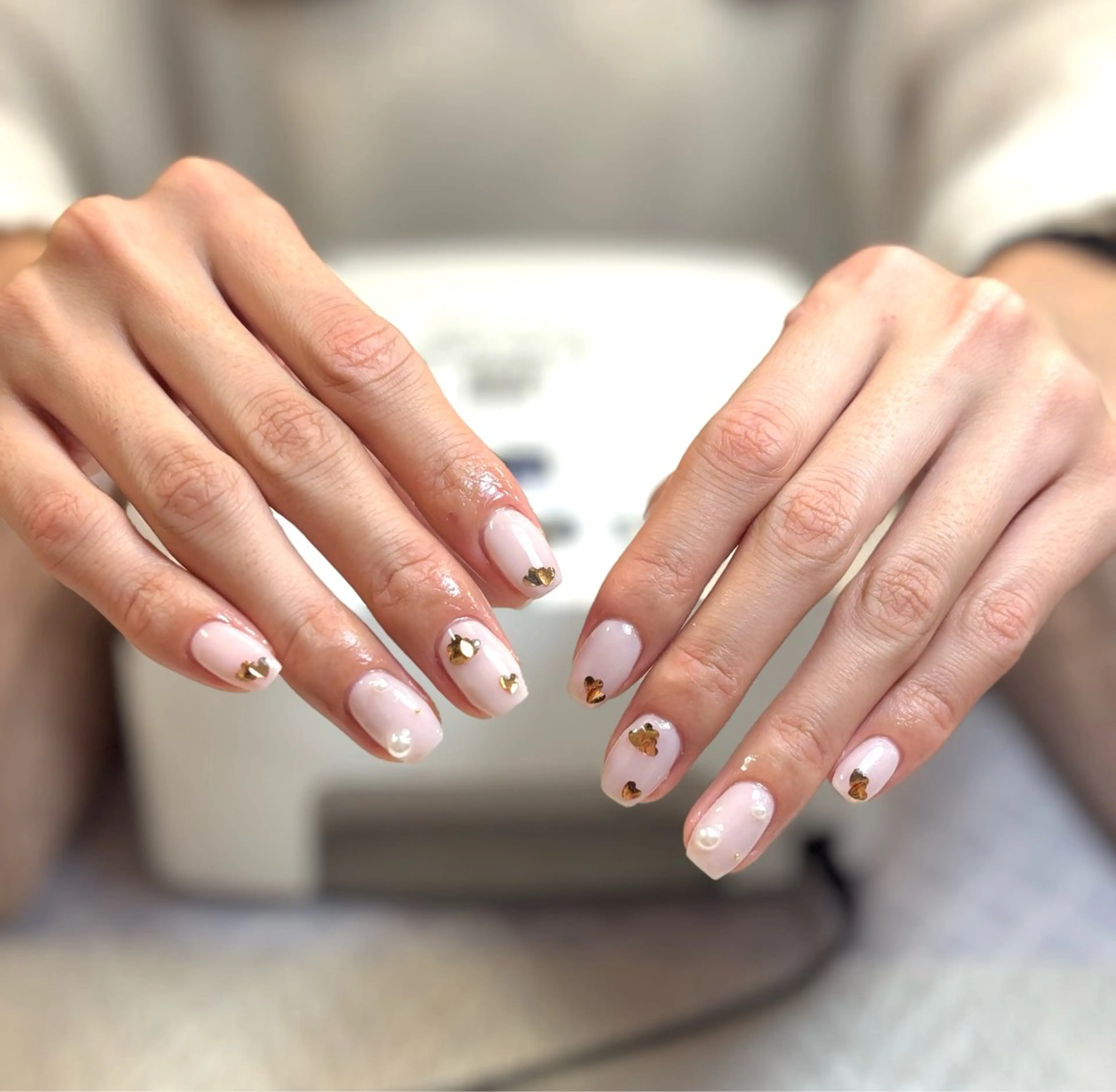 ネイル ハート 韓国ネイル 持ち込み シンプルネイル 夏ネイル ゆ いのネイルデザイン