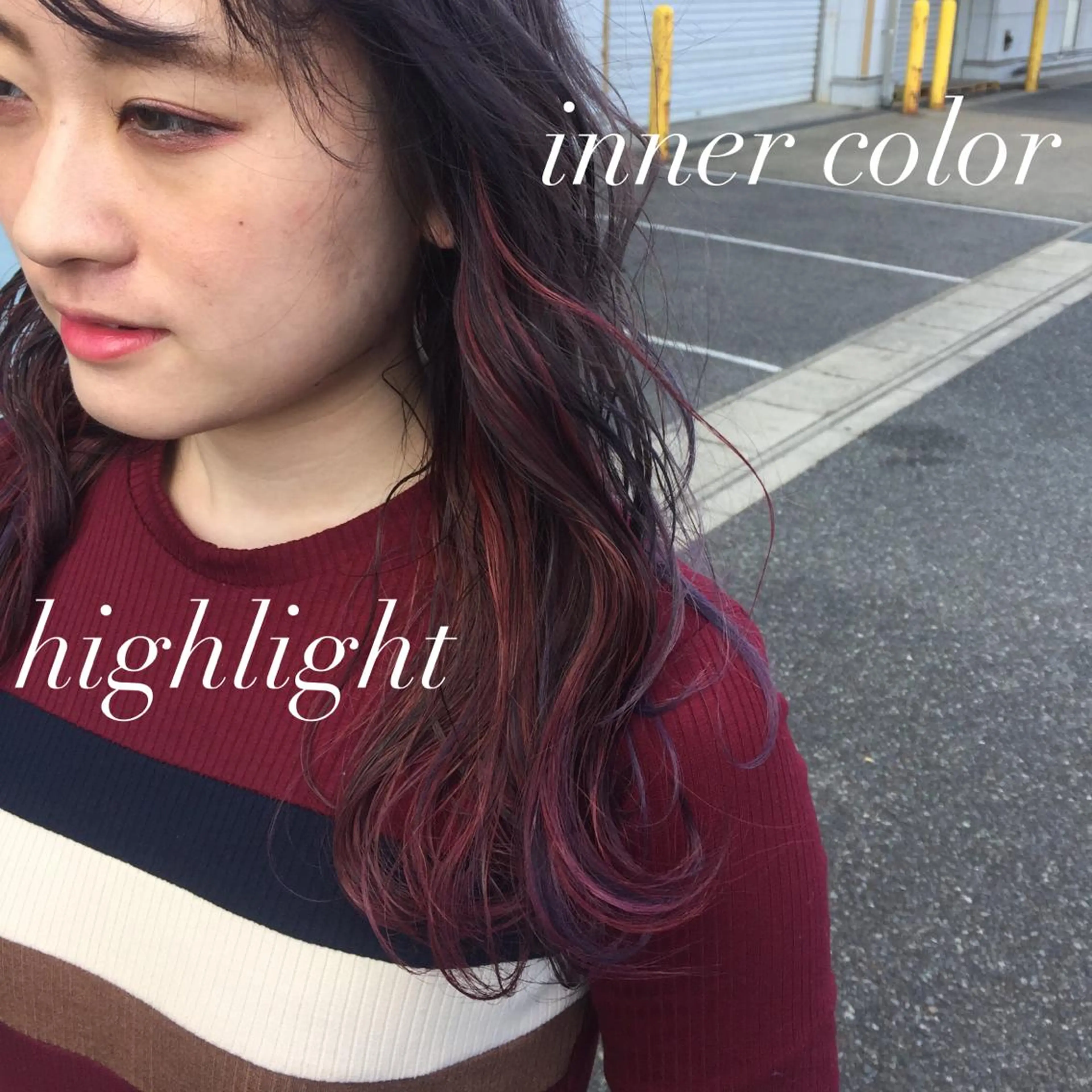 ロング カラー ハイライトカラー インナーカラー ハイライト aguhair jour所属・髪質改善/白髪ぼかし KENTAのヘアスタイル