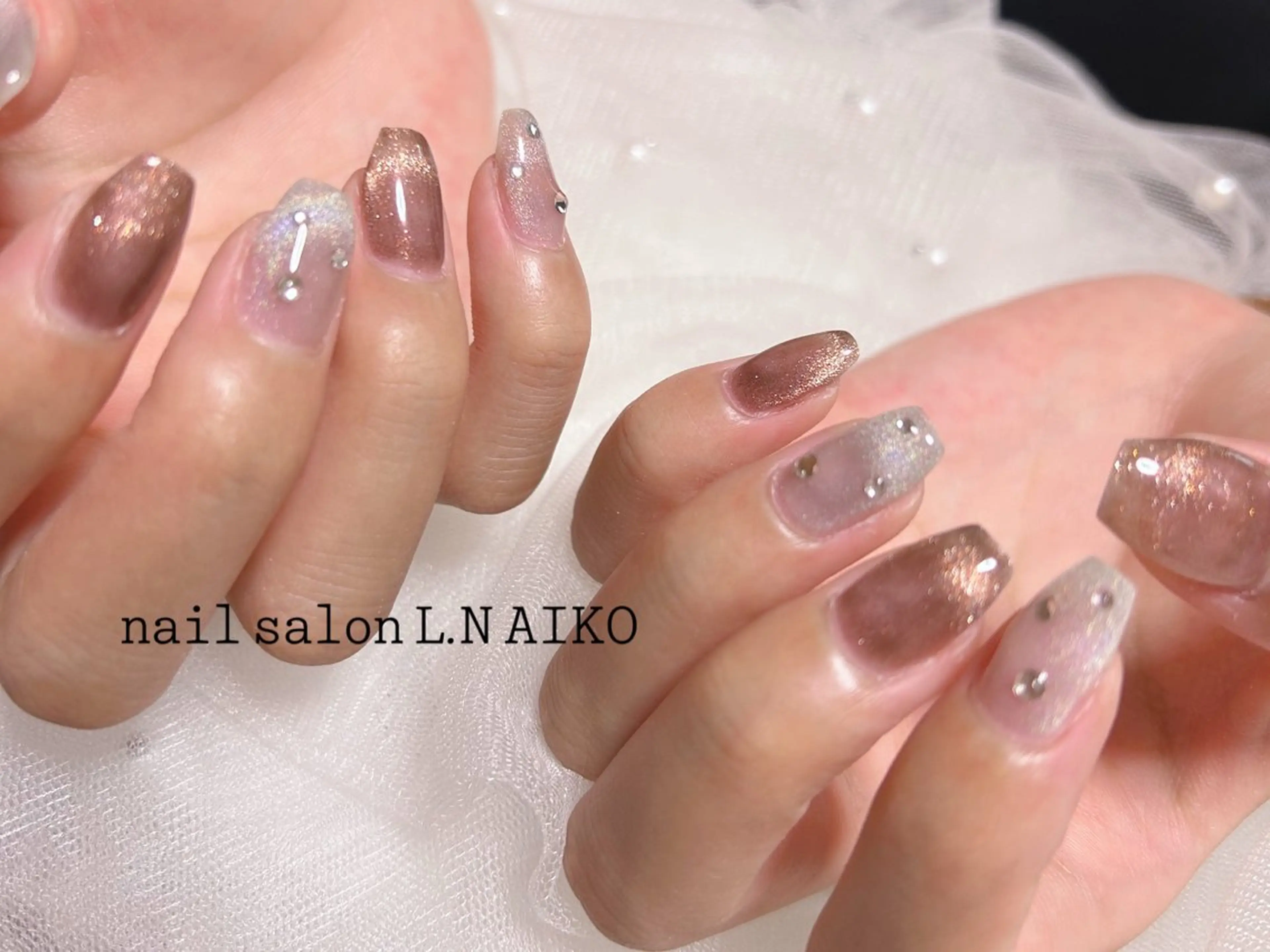 ネイル マグネットネイル ハンドネイル nail salon L.Nのネイルデザイン