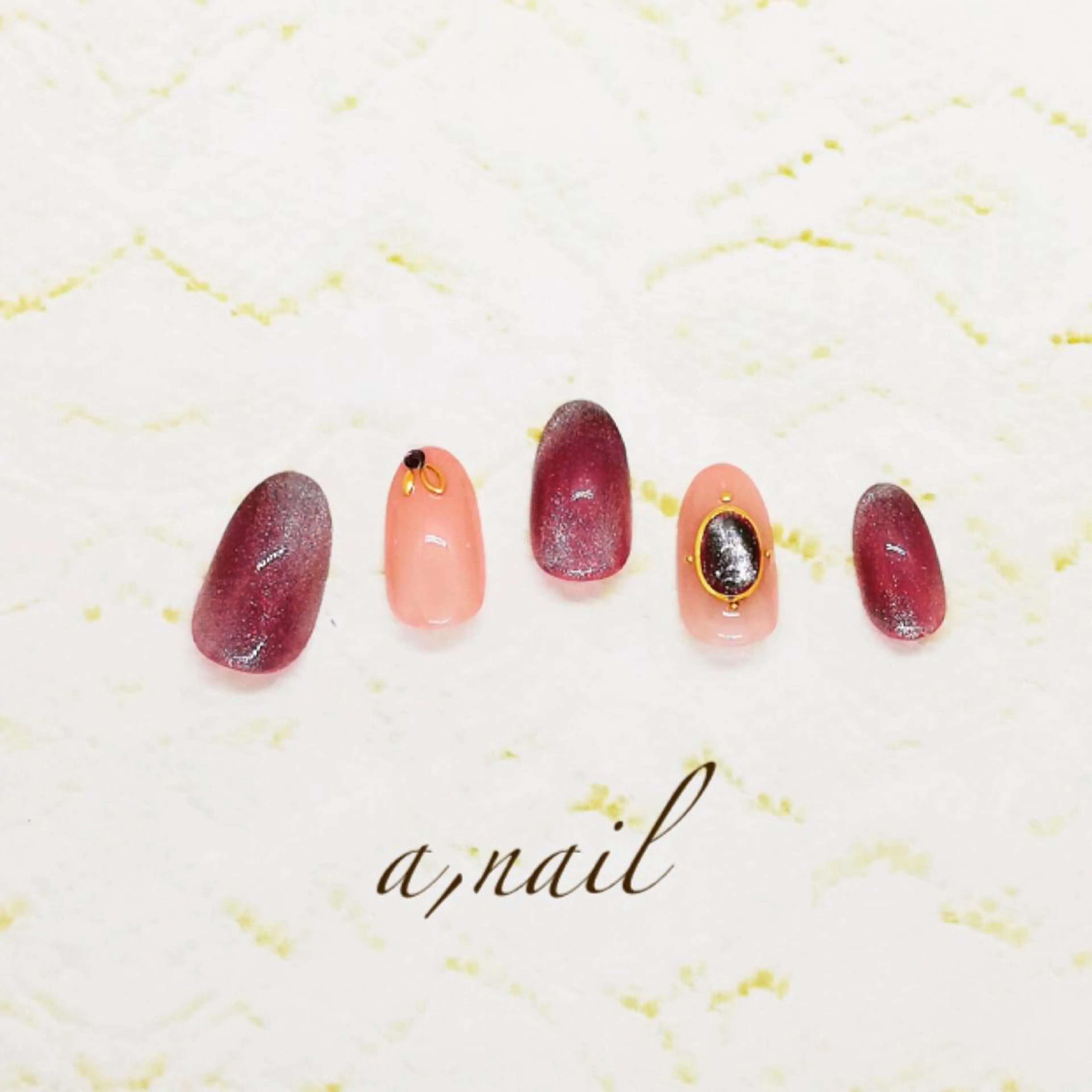 ネイル フットネイル ラメ(グリッター) マグネットネイル ニュアンスネイル オフィスネイル ハンドネイル ネイルサロン エーネイルのネイルデザイン