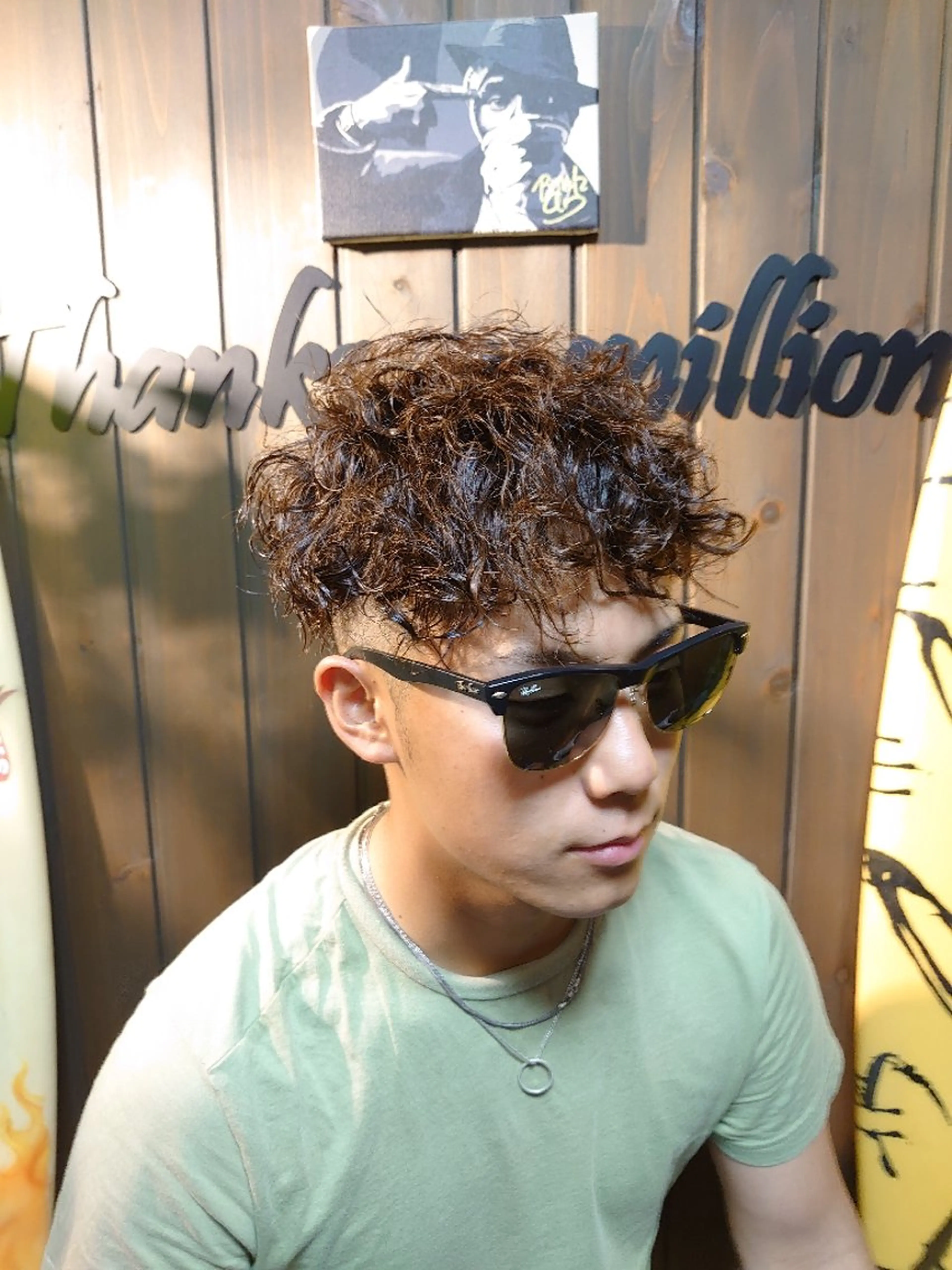 パーマ メンズ スペインカール サンフラット所属・岡林 選のヘアスタイル