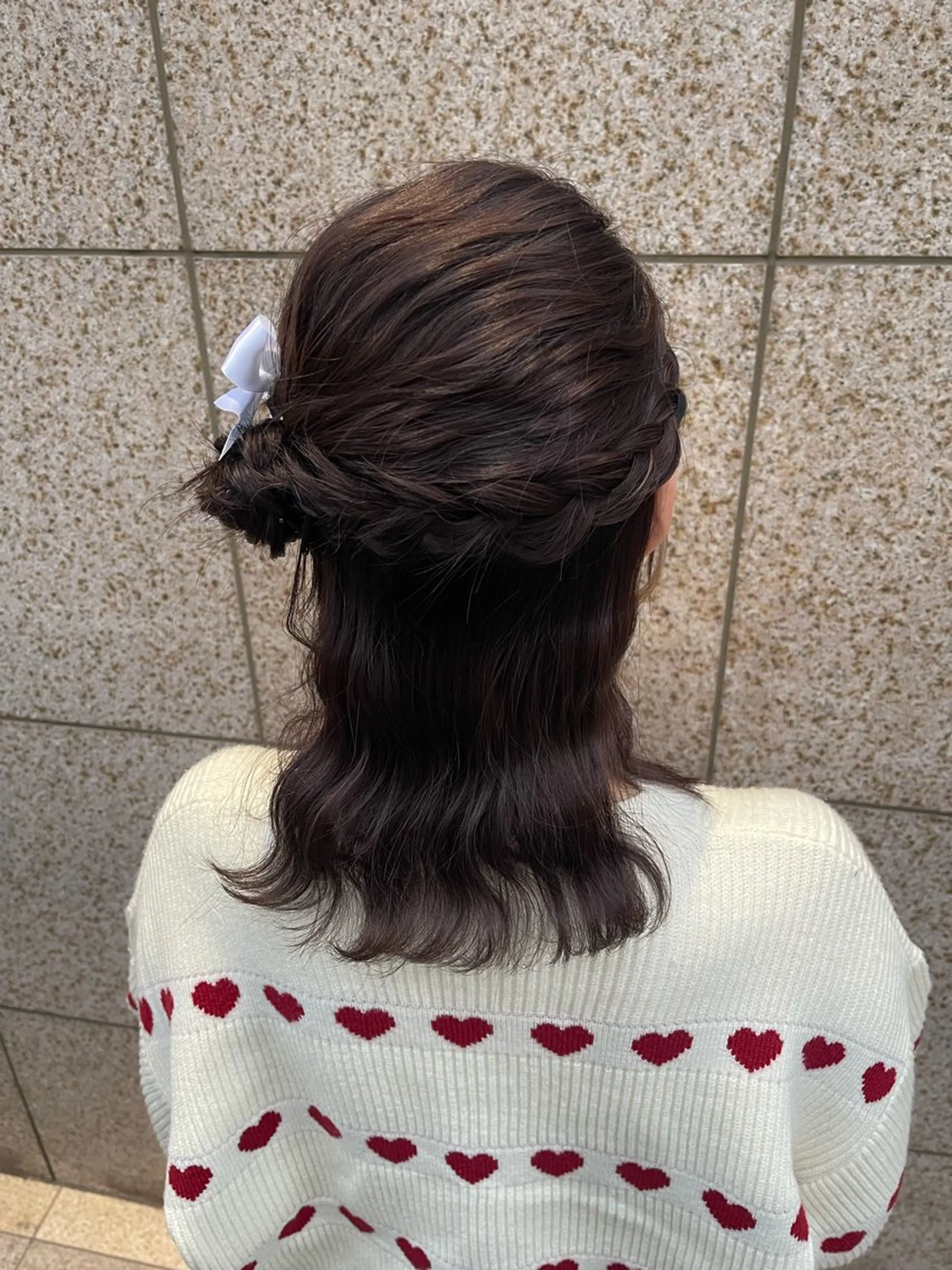 ミディアム ヘアアレンジ ヘアセット mana/メンズ/ ヘアセット/ブリーチのヘアスタイル