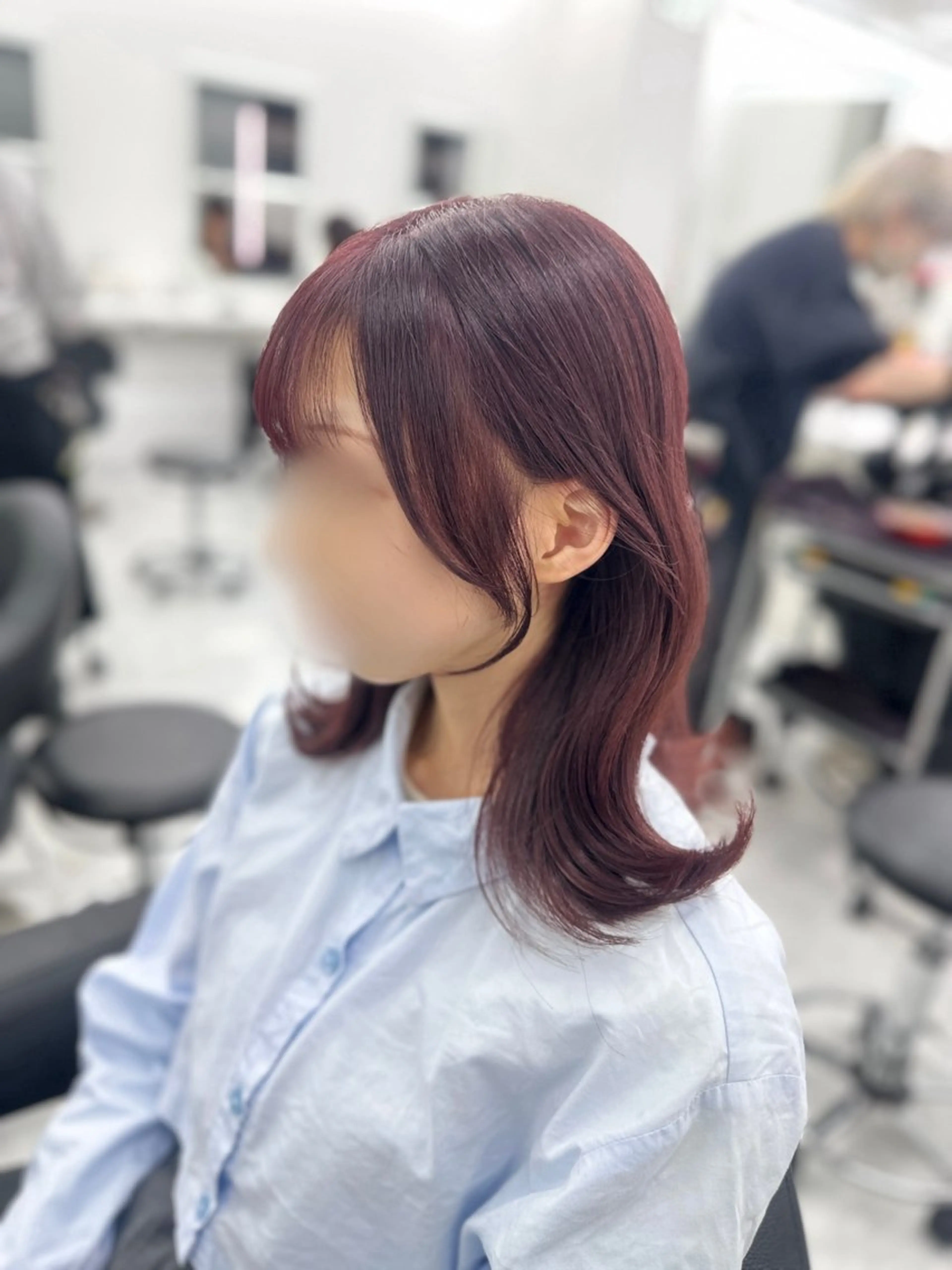 ロング カラー パーマ ヘアアレンジ メンズ キッズ ♥️韓国ヘア レイヤー♥️ゆりのヘアスタイル