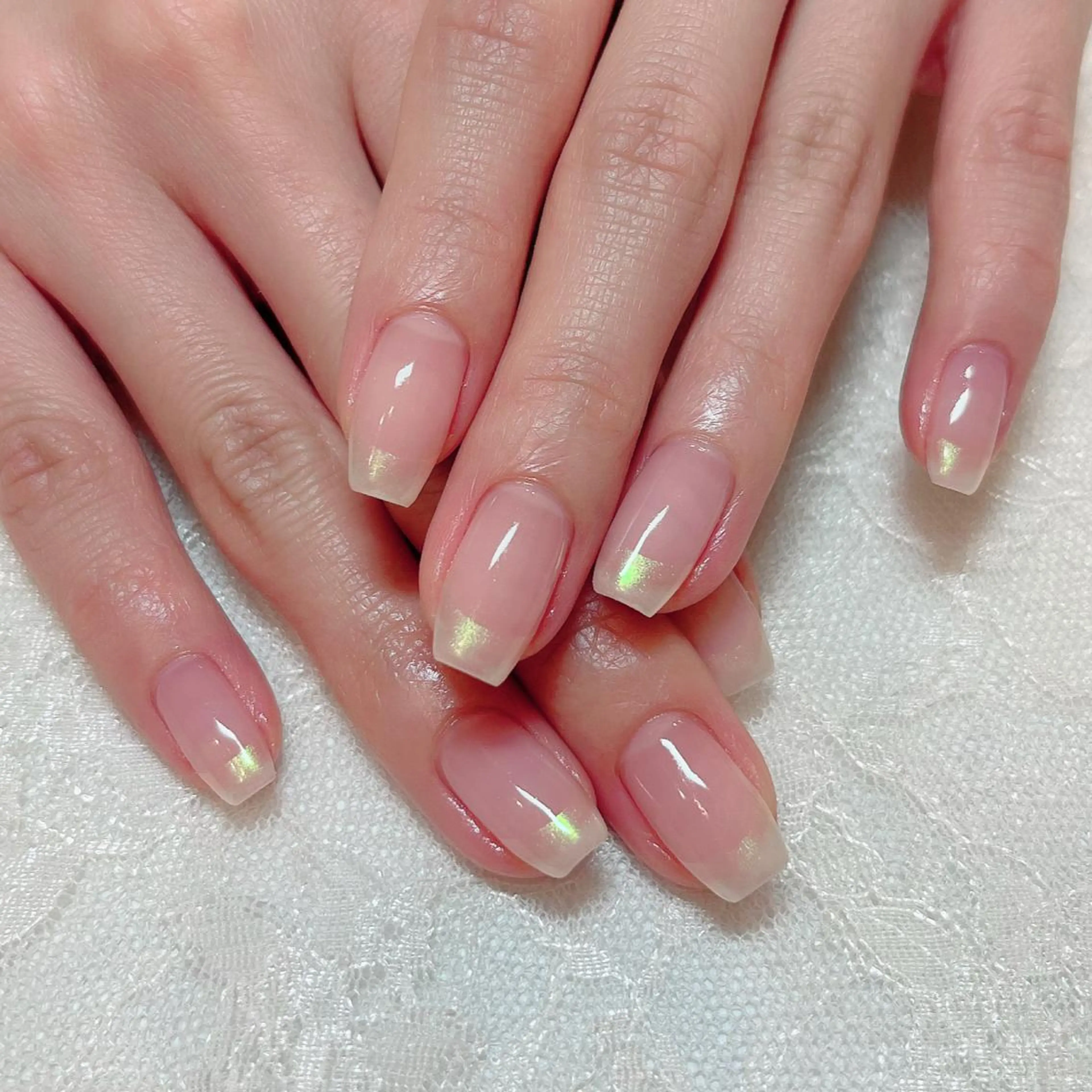ネイル オーロラネイル フレンチネイル ミラーネイル ハンドネイル aoinail所属・aoi nailのネイルデザイン