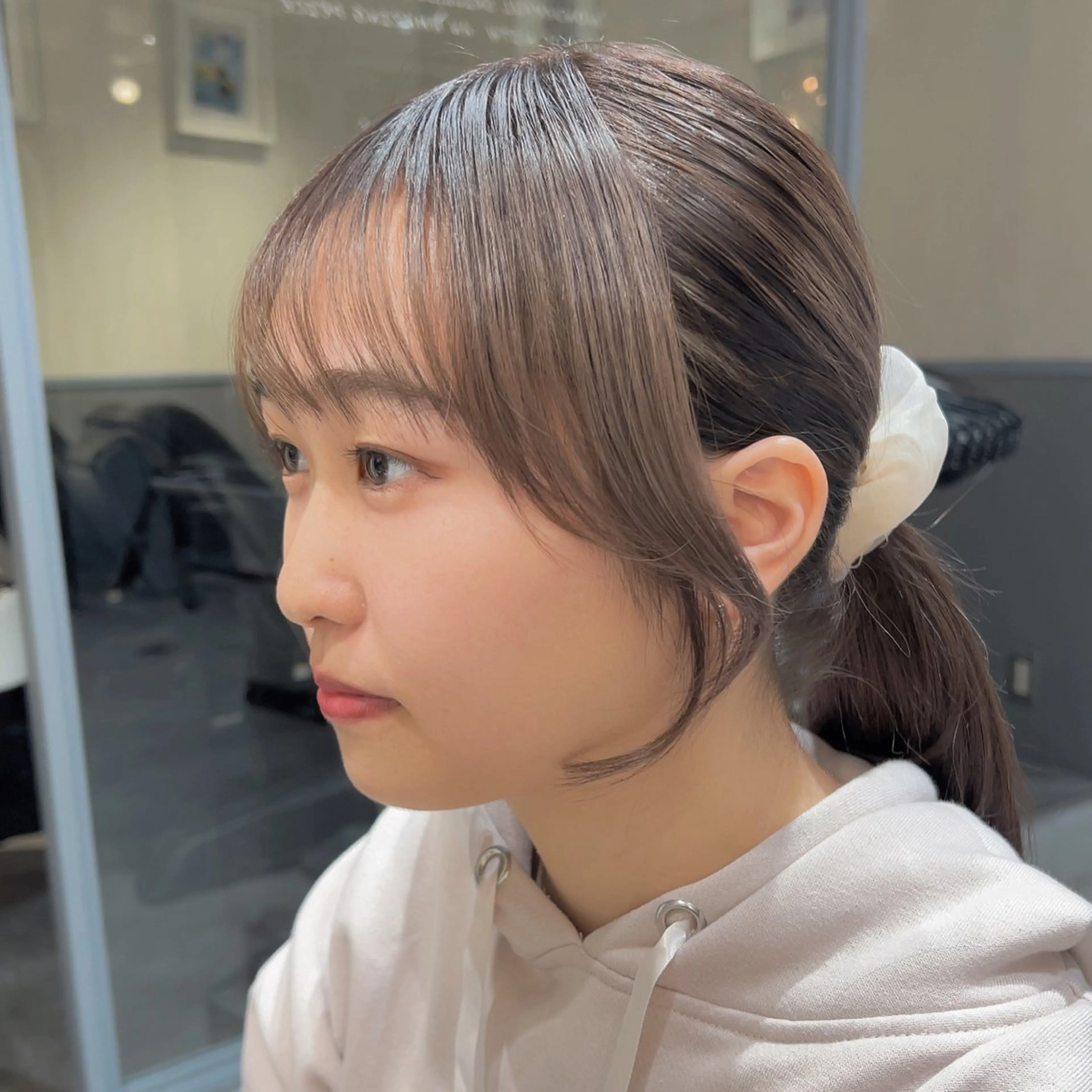 セミロング 韓国レイヤーカット/ 縮毛矯正/羽田航のヘアスタイル