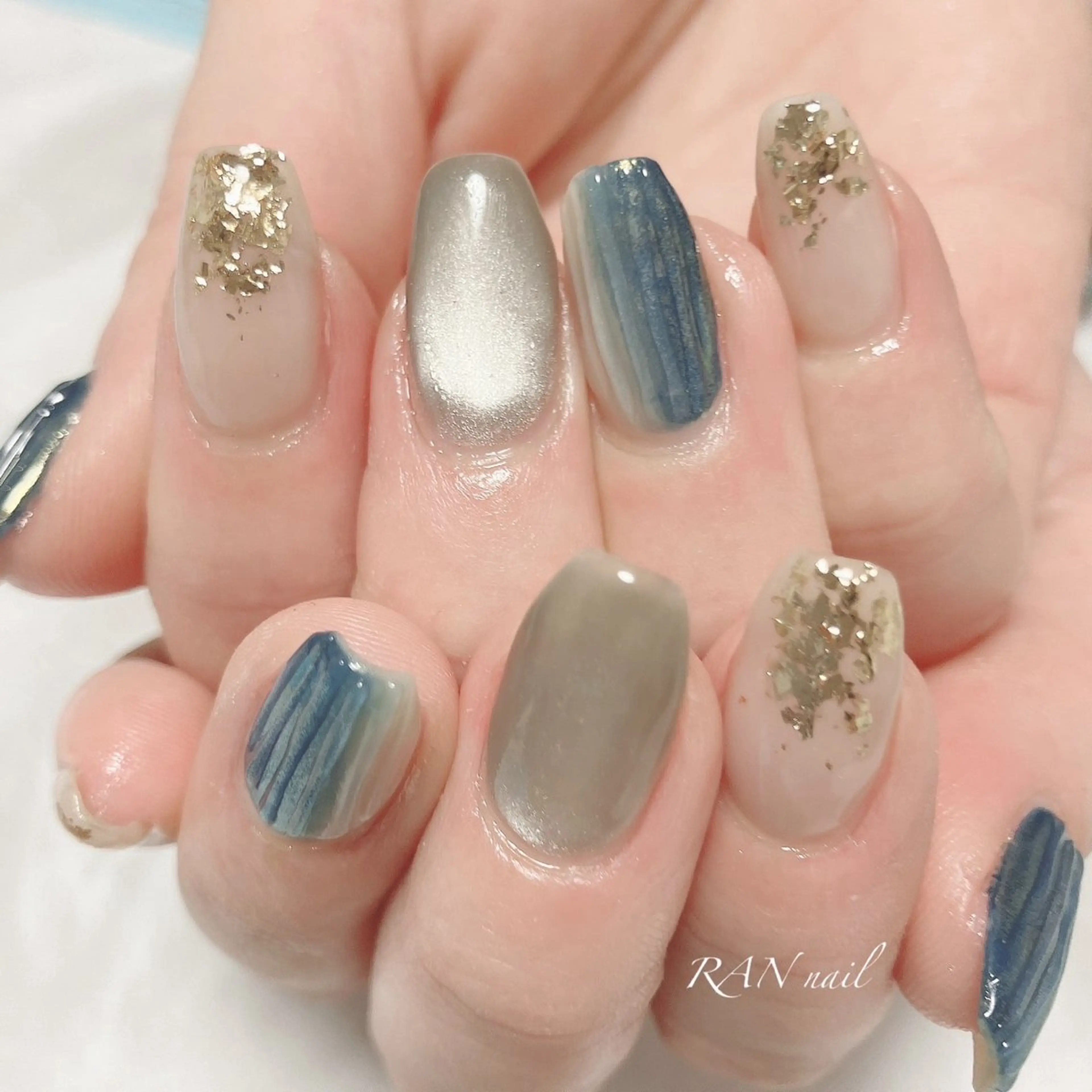 ネイル オーロラネイル フットネイル グラデーション マグネットネイル ニュアンスネイル ハンドネイル フットネイル RAN nail 〜ランネイル〜所属・RAN nailのネイルデザイン