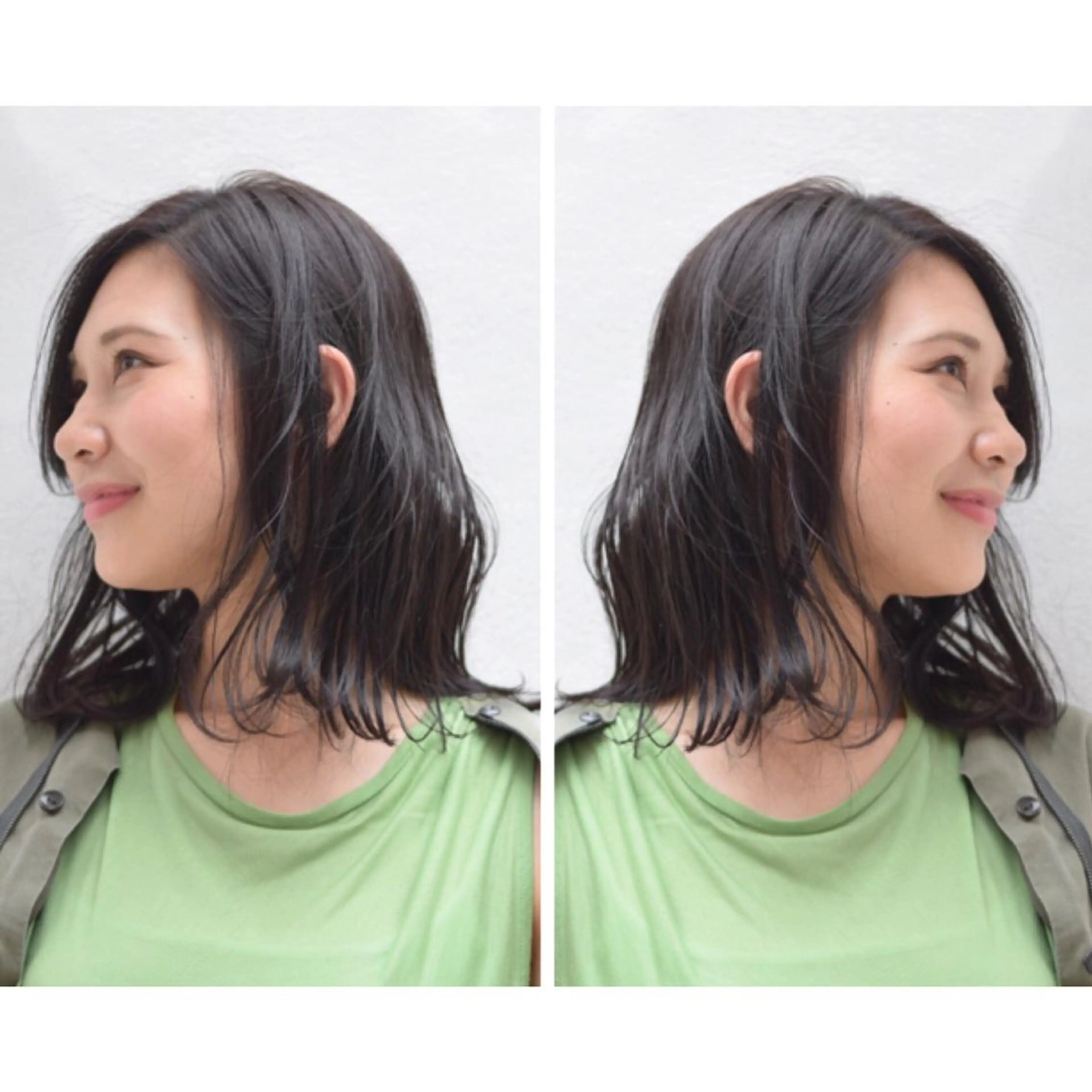 ミディアム カラー パーマ ミディアムパーマ アッシュ アッシュグレー アッシュグレージュ ベージュカラー 寺山 佳貴のヘアスタイル