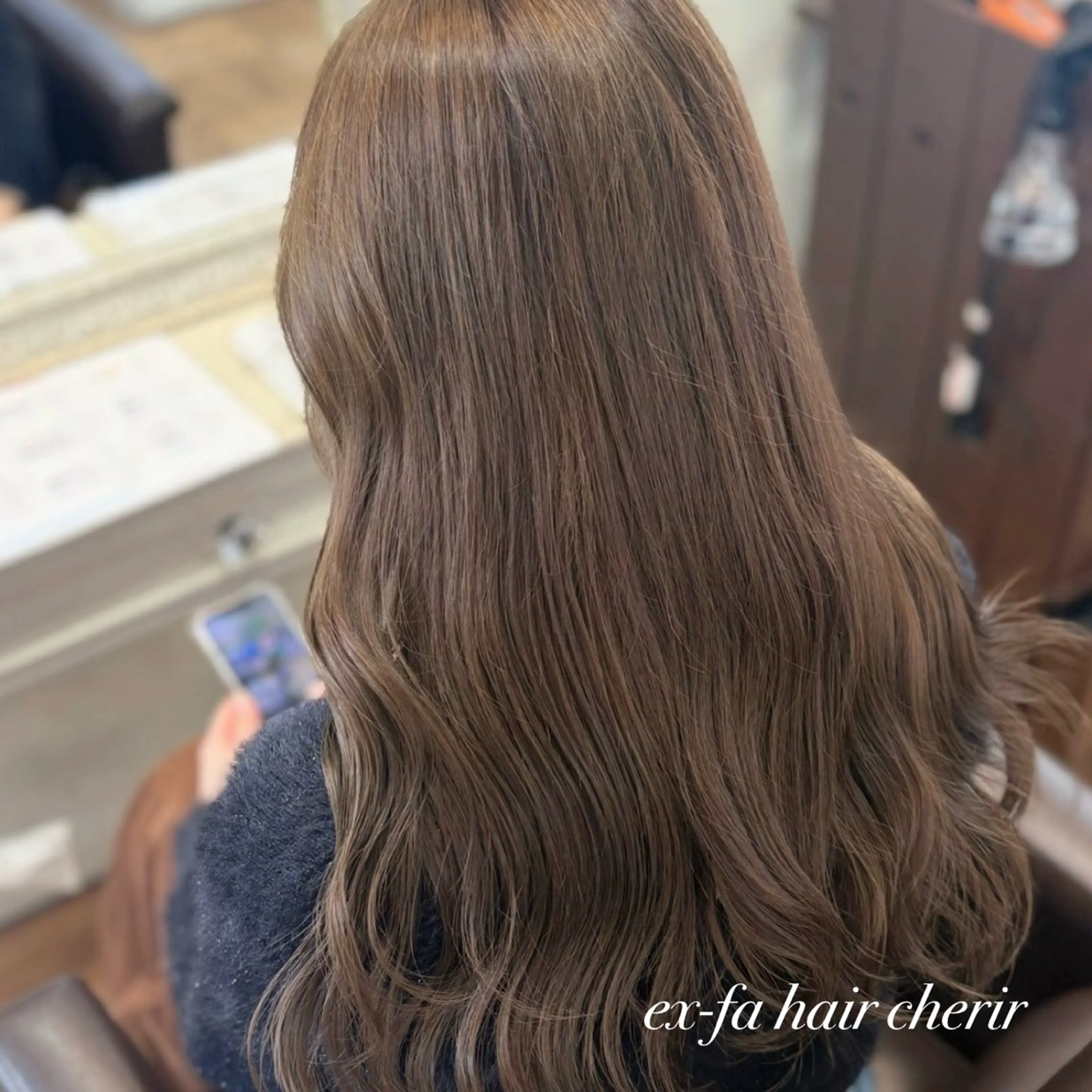 ロング ヘアカラー トリートメント タニグチ 南草津のヘアスタイル
