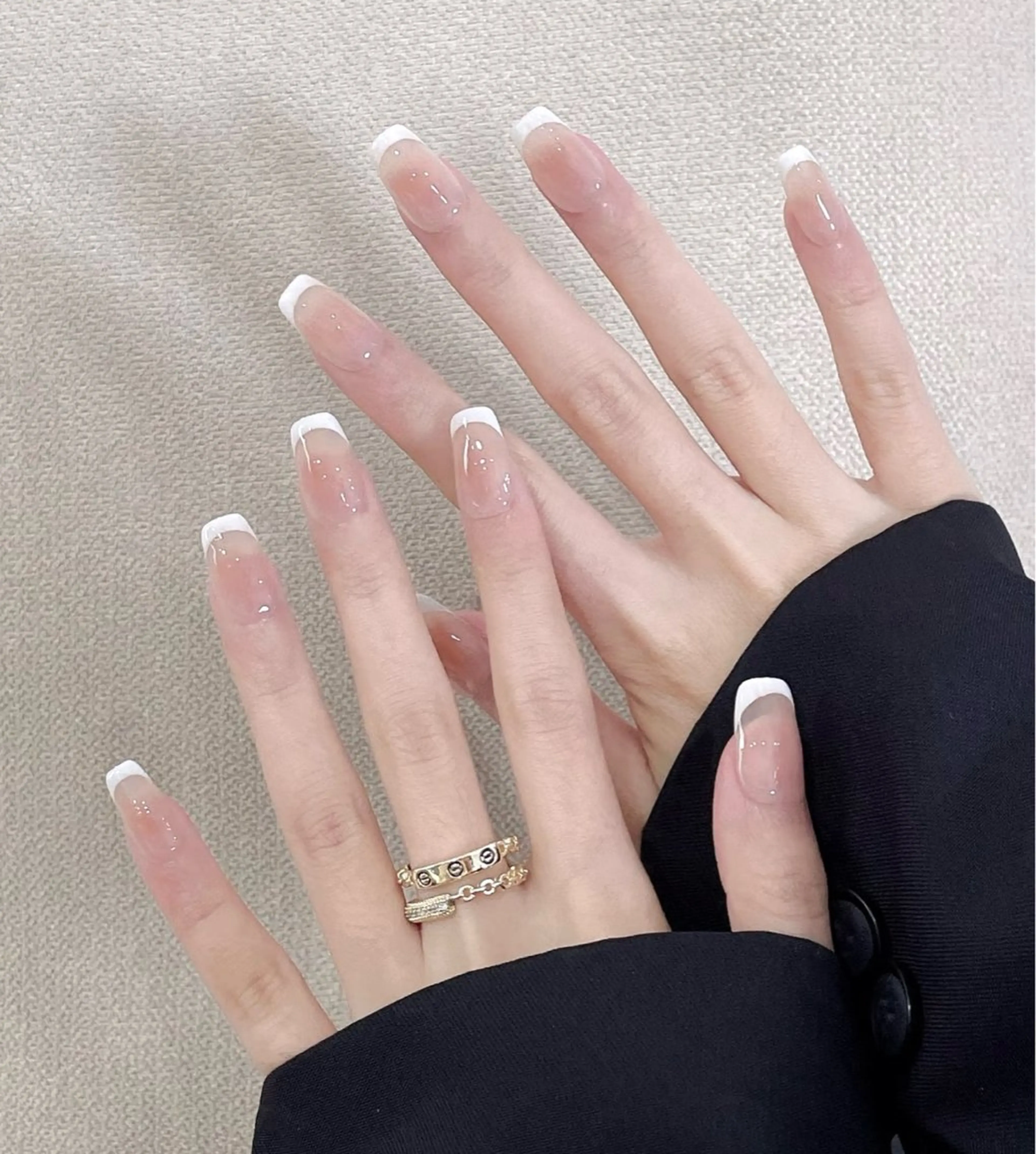 カラーフレンチネイルの写真