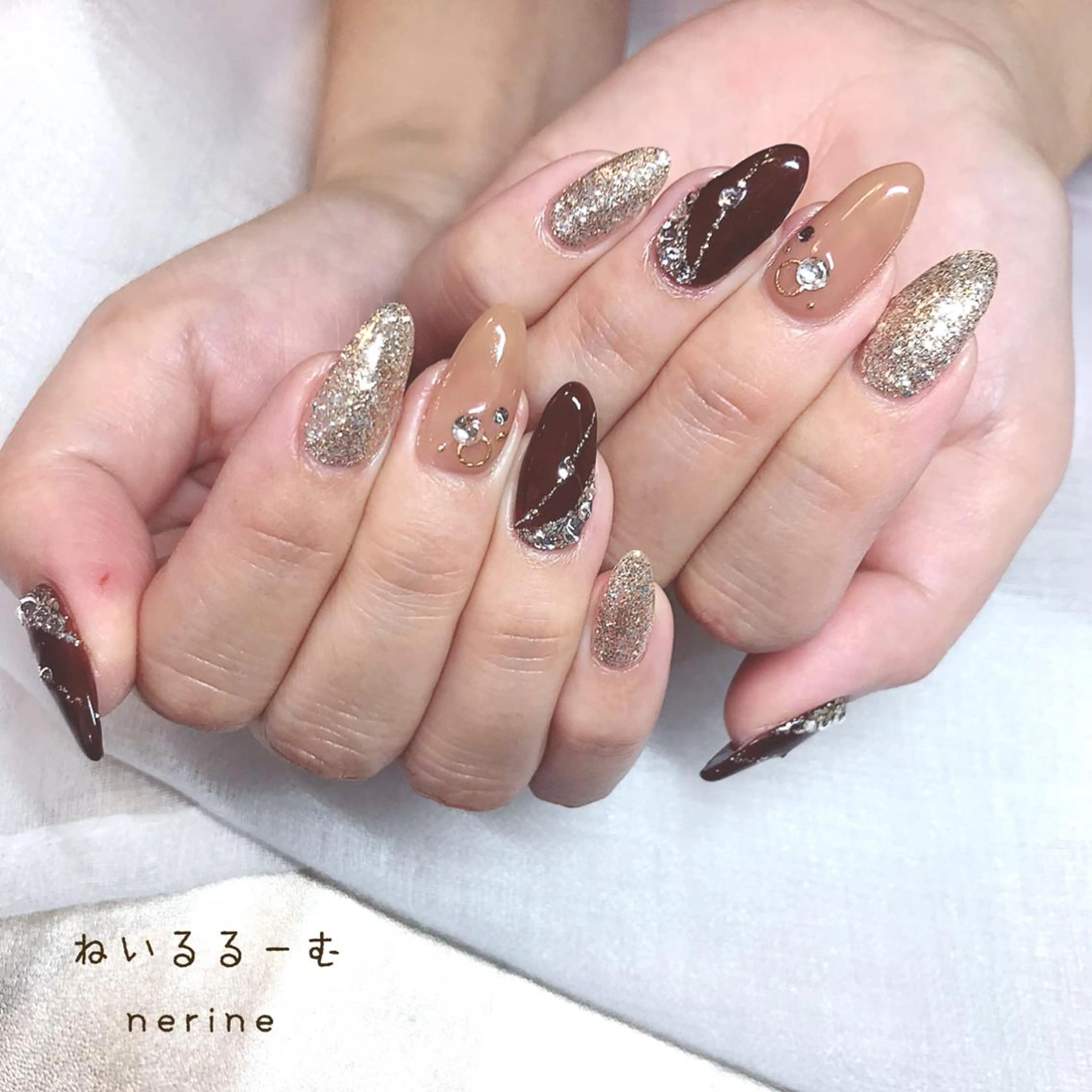 ネイル ブラウン NAILST Naomiのネイルデザイン