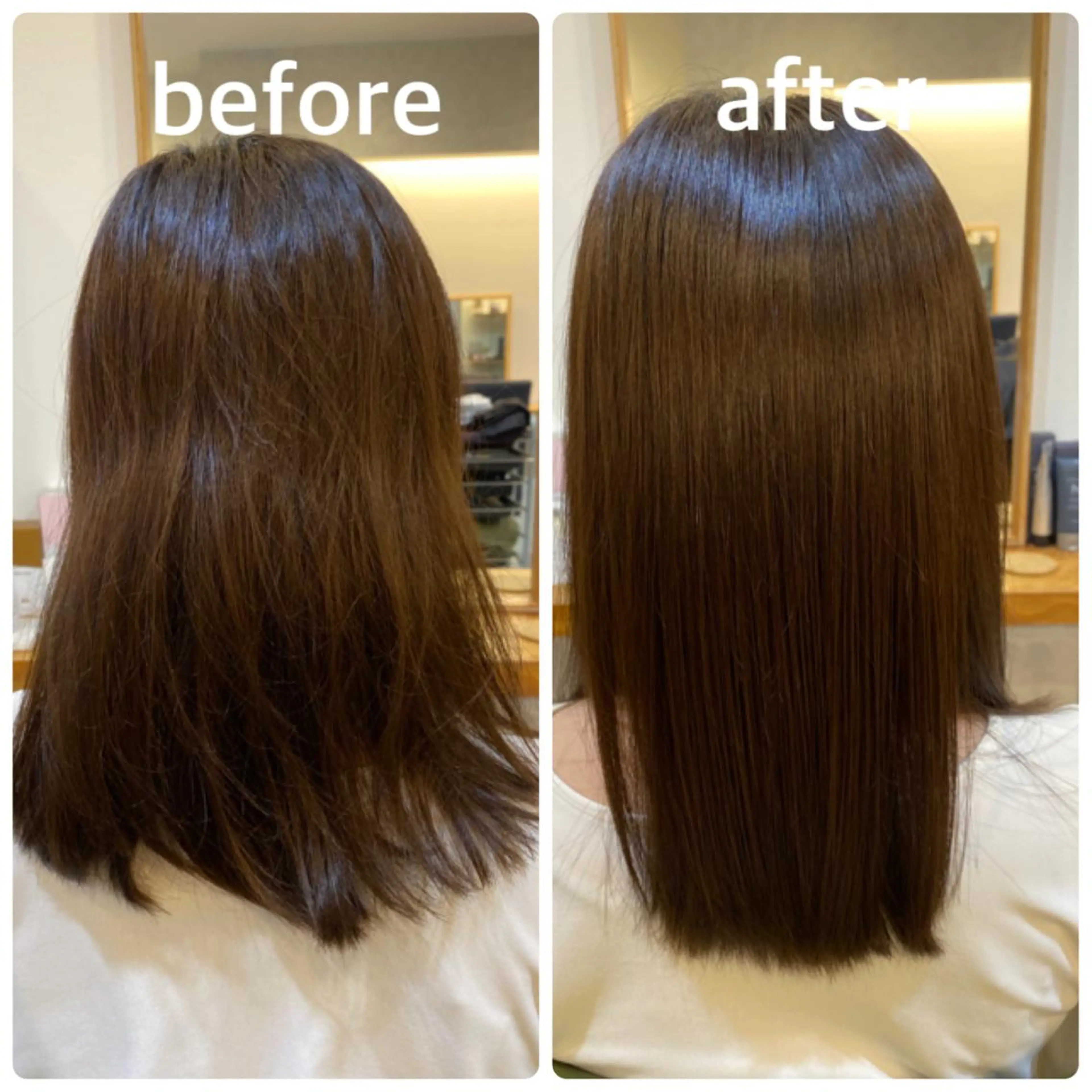 セミロング カラー カット ヘアカラー トリートメント エイト ウメダのヘアスタイル