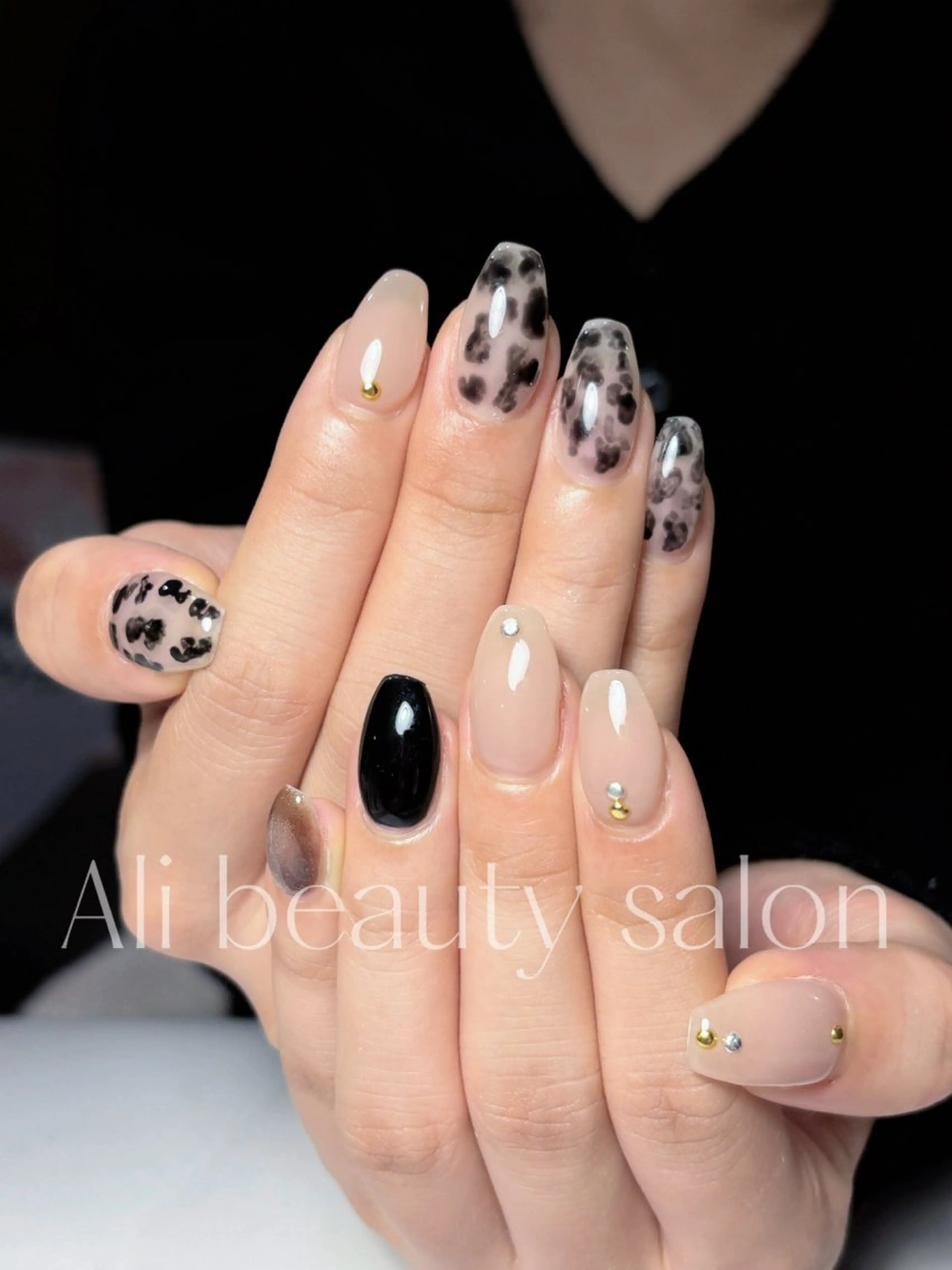 ネイル 大理石ネイル(マーブル) 持ち込み ハンドネイル Ali 新小岩 ネイル専門のネイルデザイン