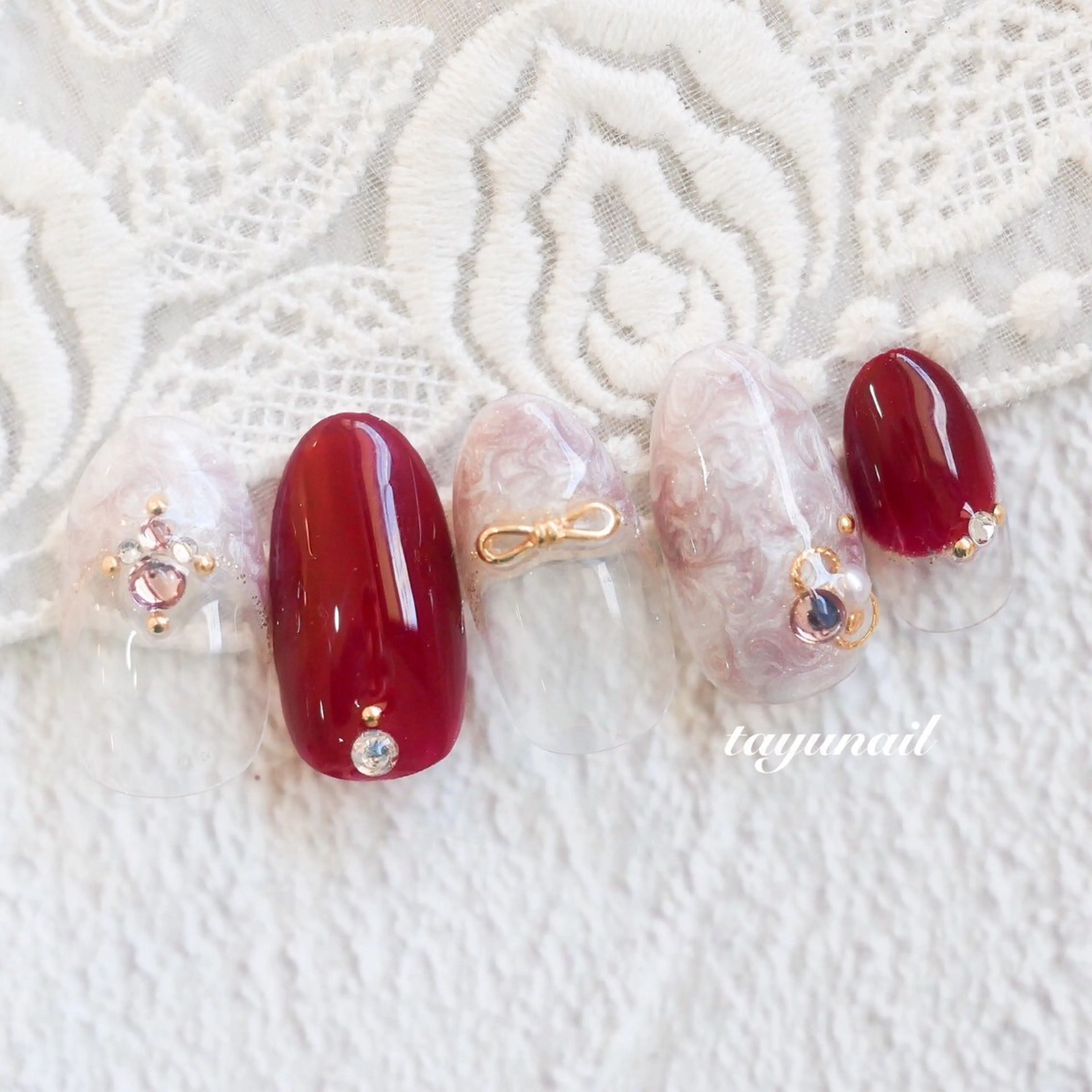 ネイル アートネイル ジェルネイル パラジェル 冬ネイル ネイルサロン・ネイルスクール　たゆnail所属・ネイルサロン 【たゆnail】のネイルデザイン