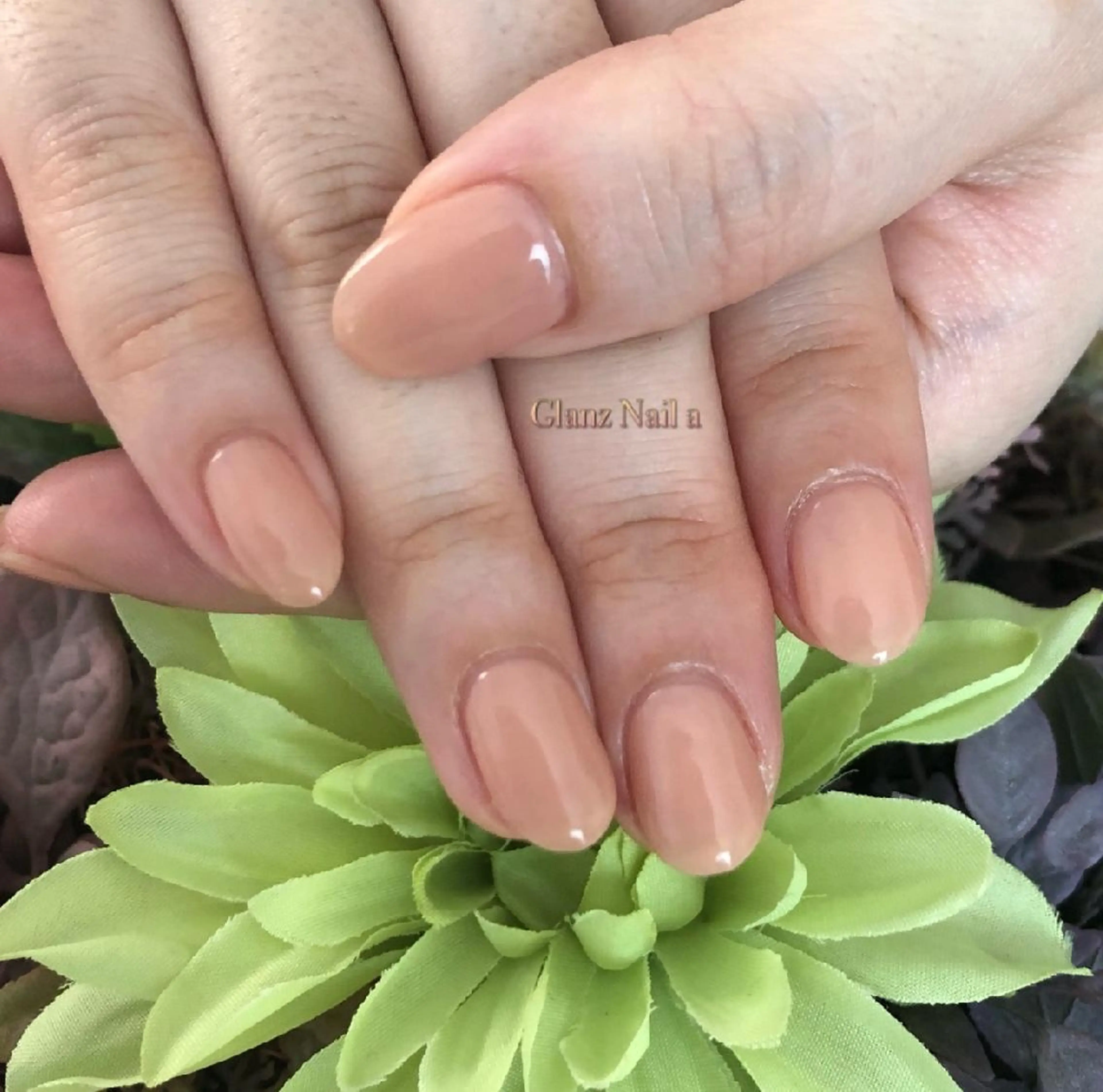 ネイル ワンカラーネイル シンプルネイル Glanz  Nail aのネイルデザイン