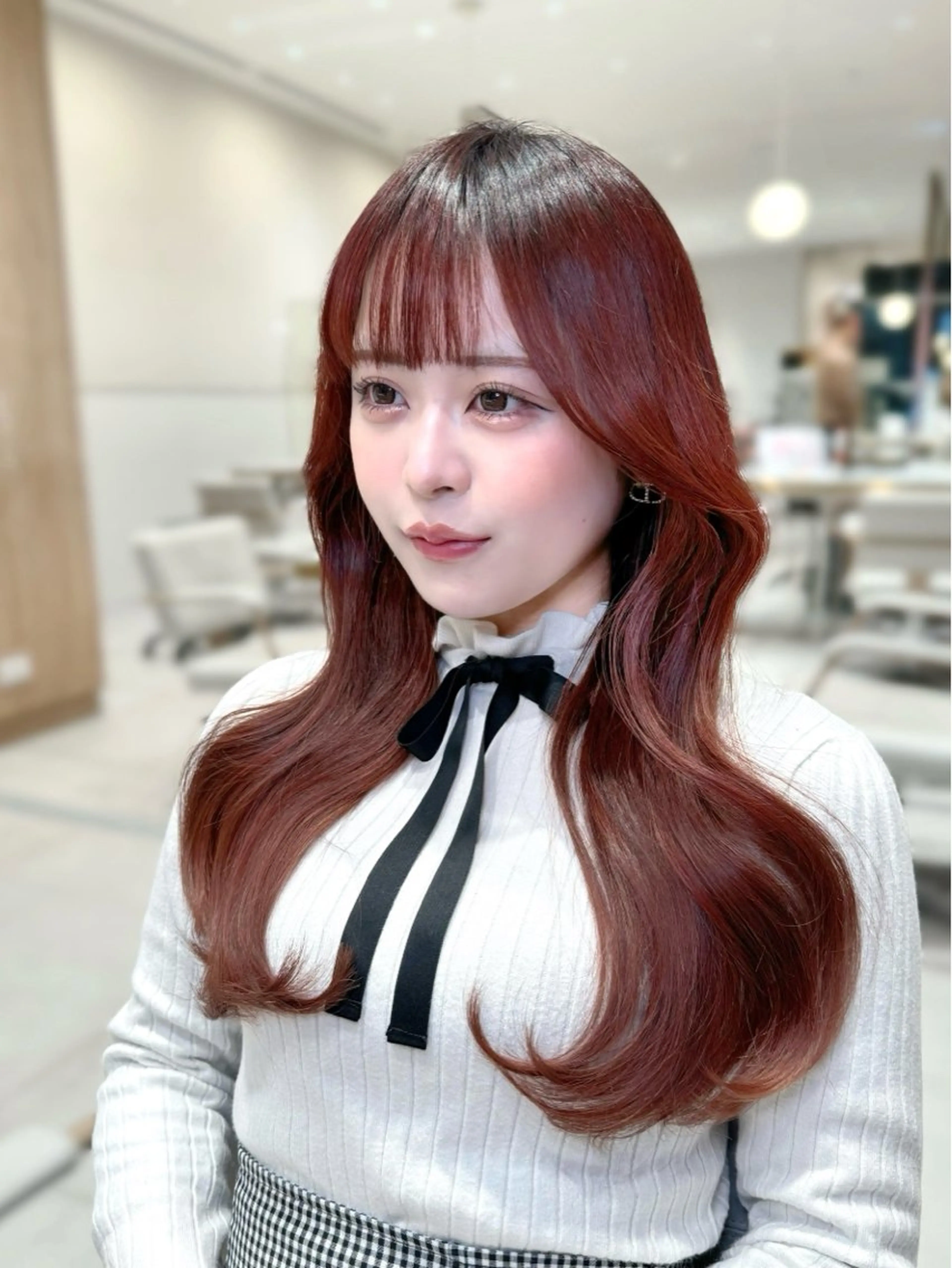 セミロング カラー カット ヘアカラー トリートメント ヘッドスパ ヘアセット 韓国ヘア/レイヤー/ 顔まわり/りょーとのヘアスタイル