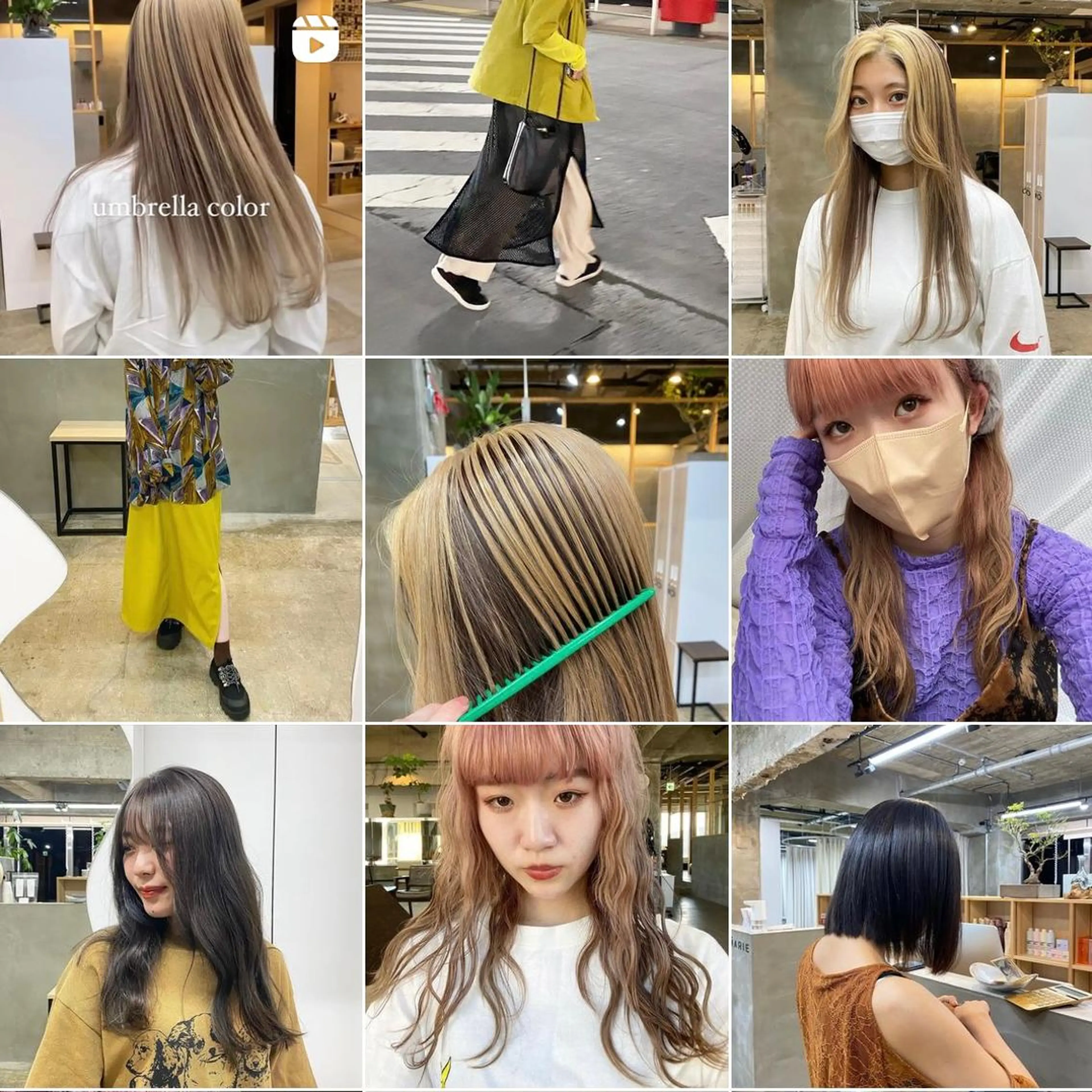 カラー 茜璃/ブリーチカラー /レイヤーカットのヘアスタイル