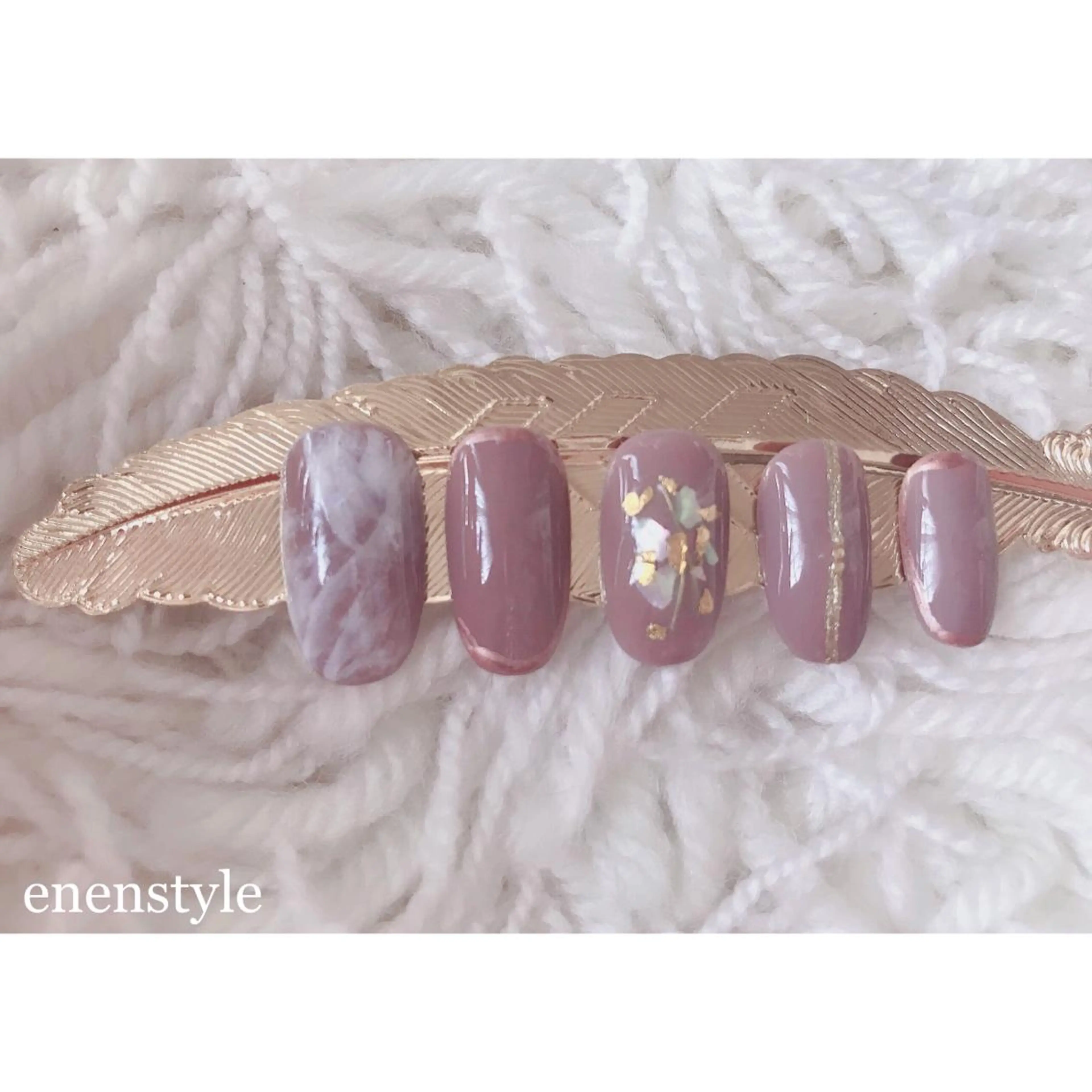 ショート ネイル 大理石ネイル(マーブル) シンプルネイル ハンドネイル 👑enen style👑のネイルデザイン