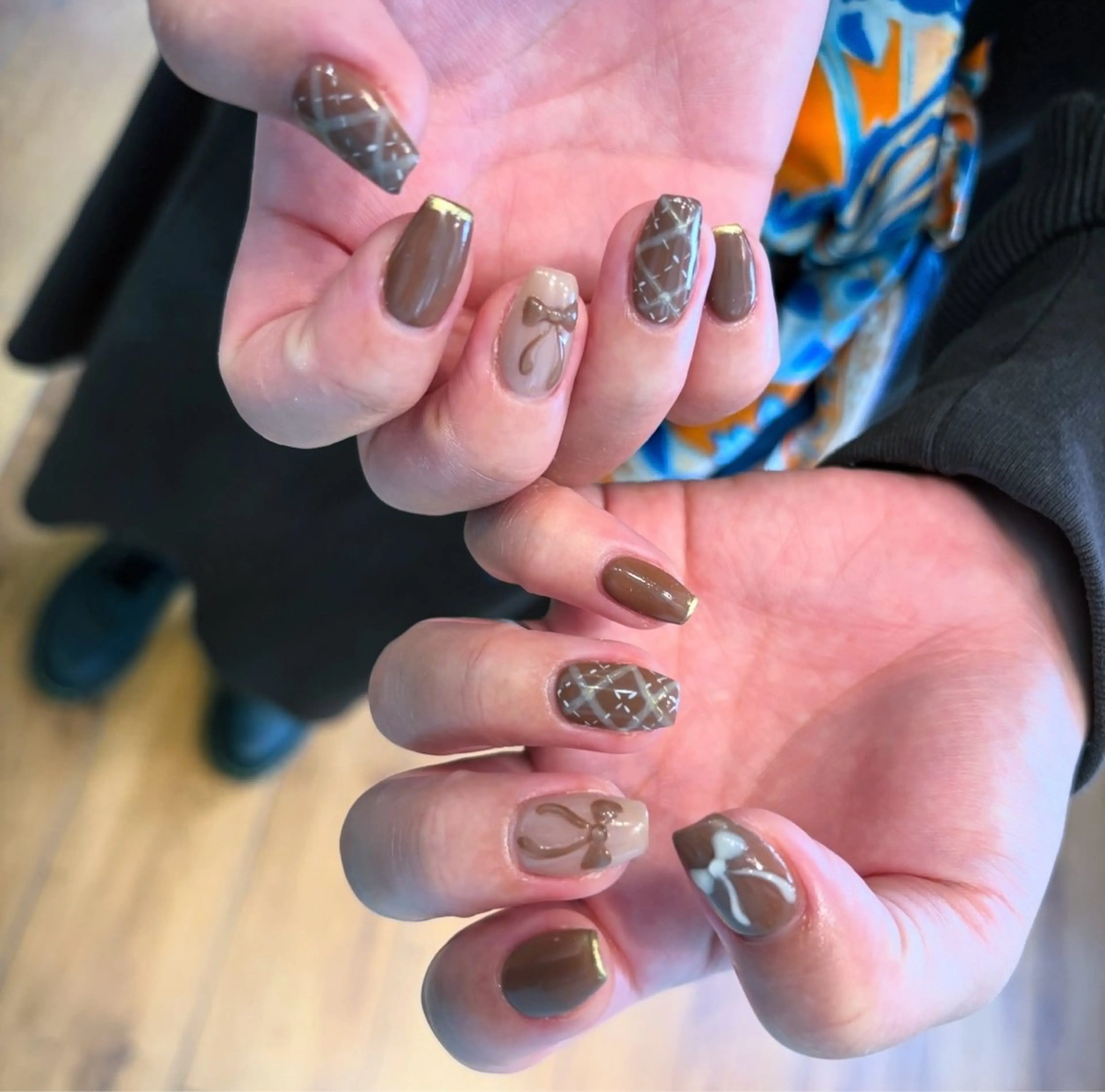 ネイル ぷっくりネイル リボン ハンドネイル NailLife🌿 矢場町Maiアートのネイルデザイン