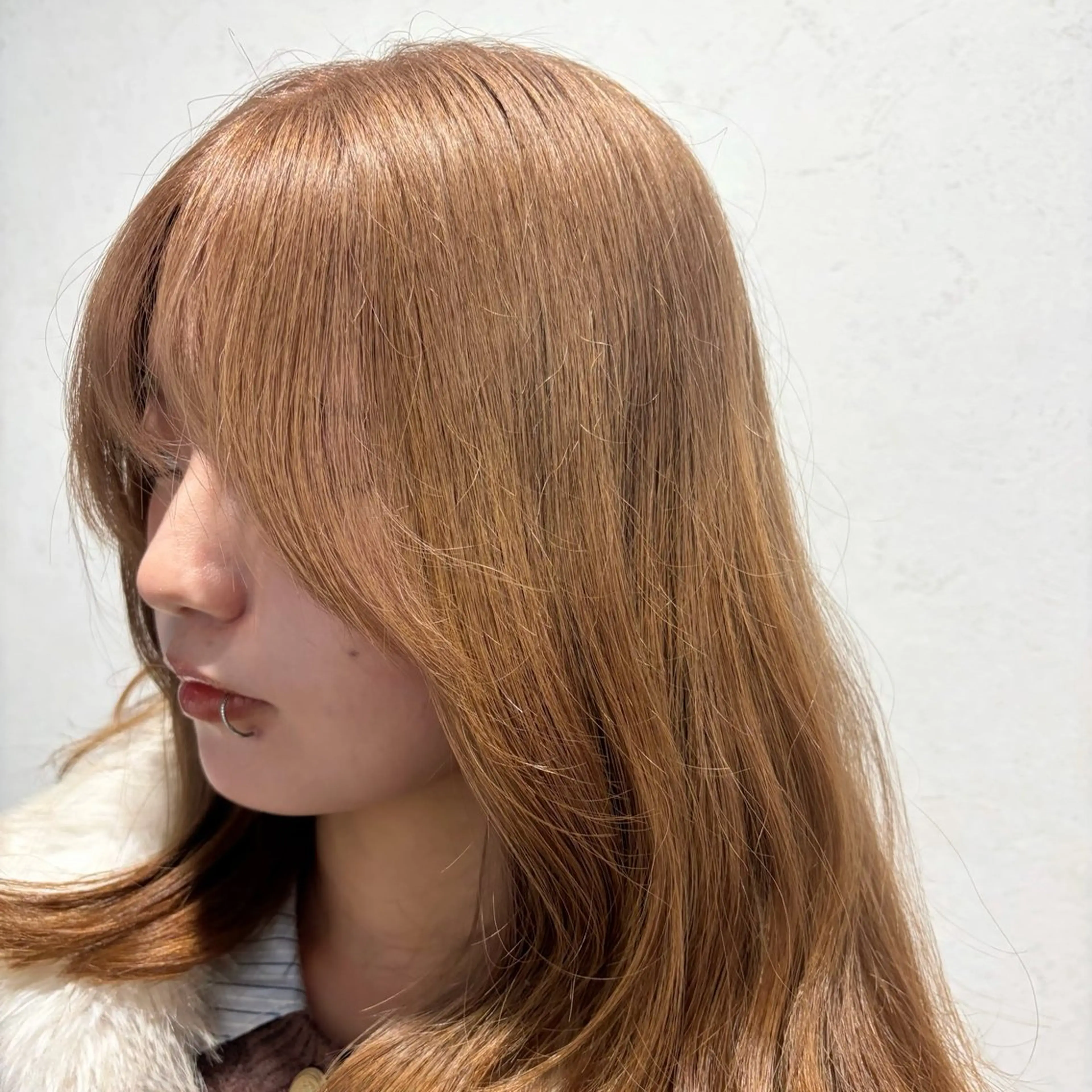 セミロング カット ヘアカラー ボブ/レイヤー/ ダブルカラー/みのりのヘアスタイル