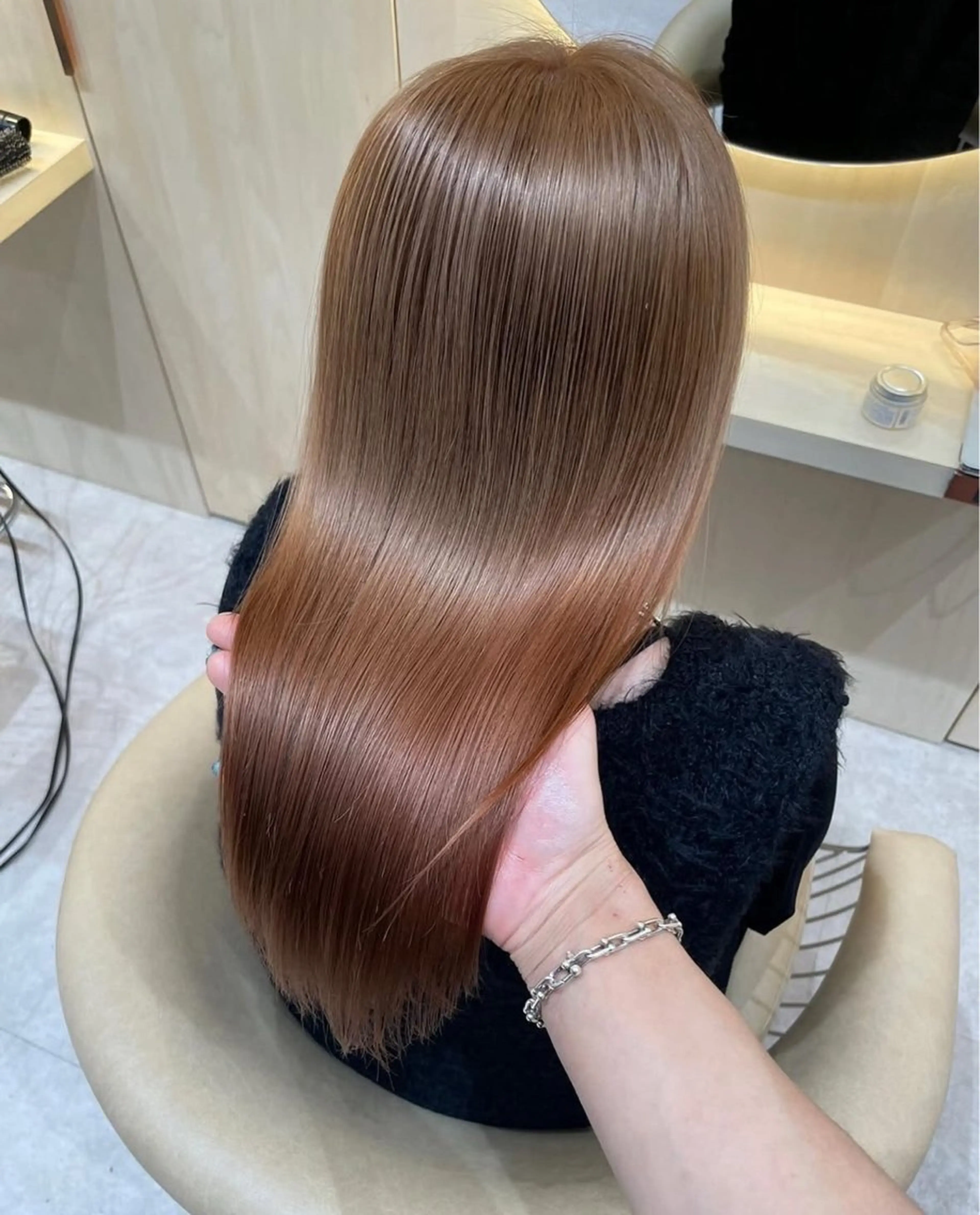 【縮毛矯正とカラー同時にしたい方✨️】美髪縮毛矯正+ワンカラー+1stepトリートメント💖✨️の写真