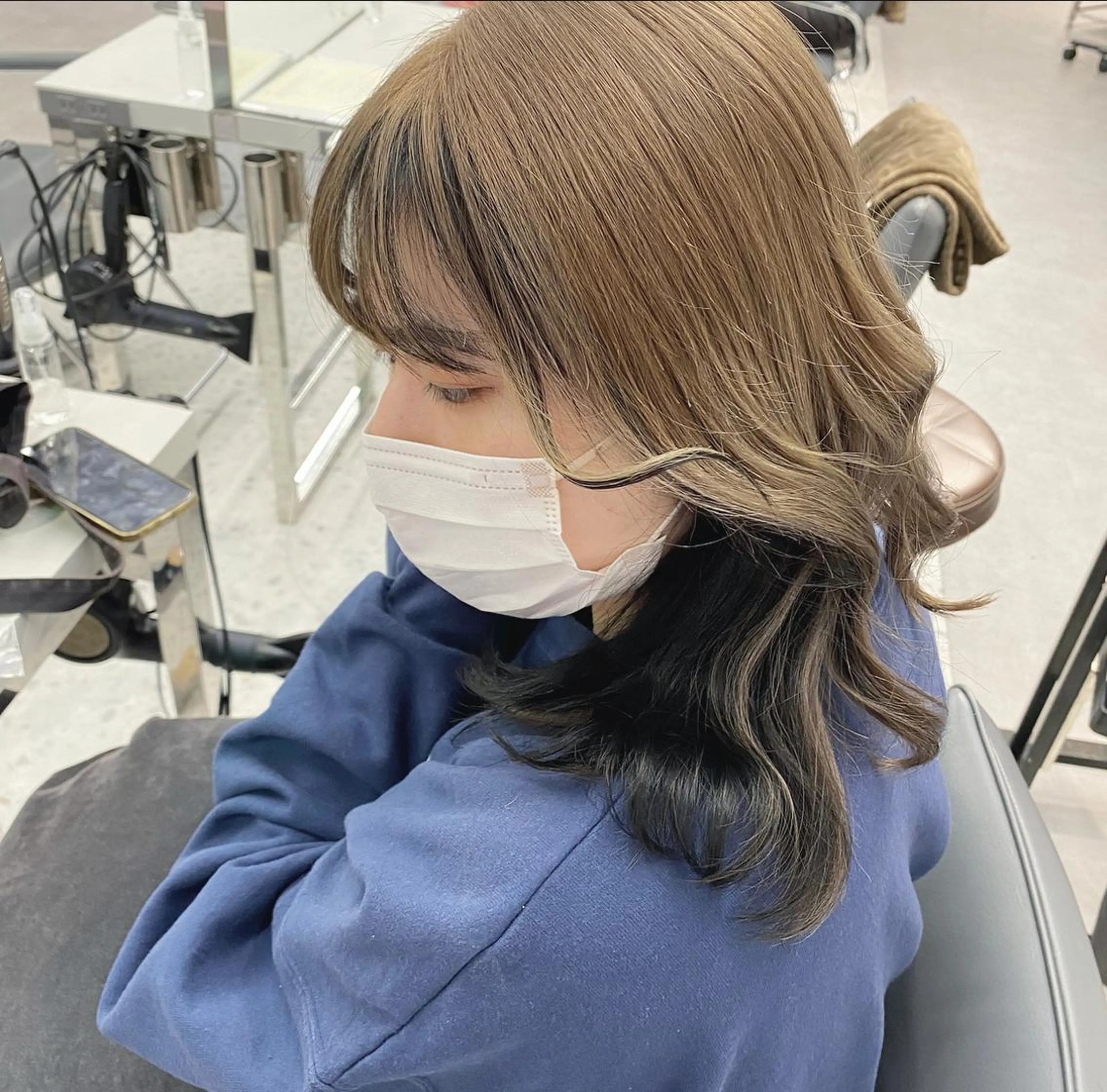 ミディアム 学生 渋谷韓国ヘア🇰🇷 SAYAKA🩶ᩚのヘアスタイル