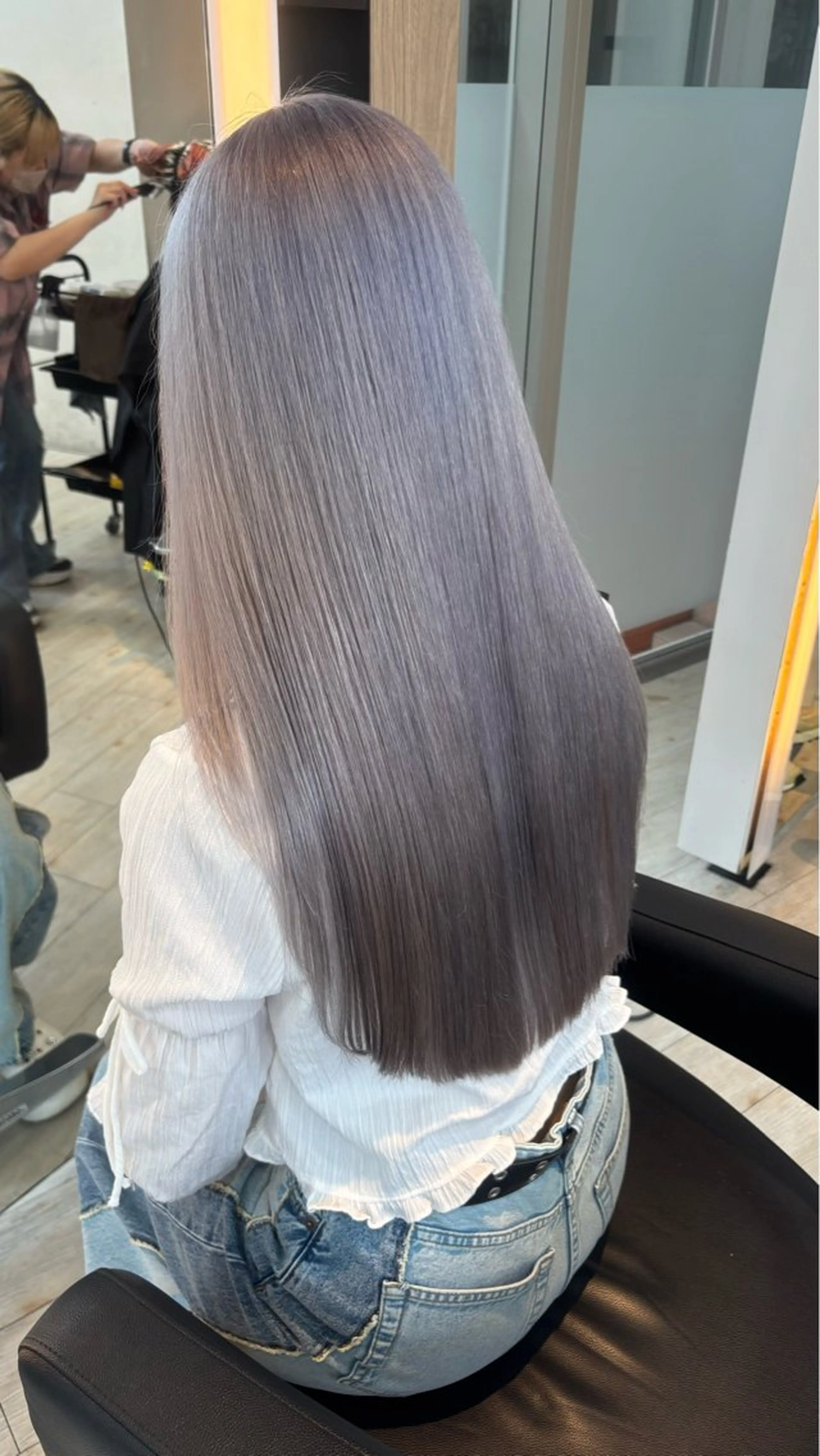 カラー ブリーチ ケアブリーチ ケアカラー シルバー miyu/ボブ/ 透明感カラー/栄のヘアスタイル