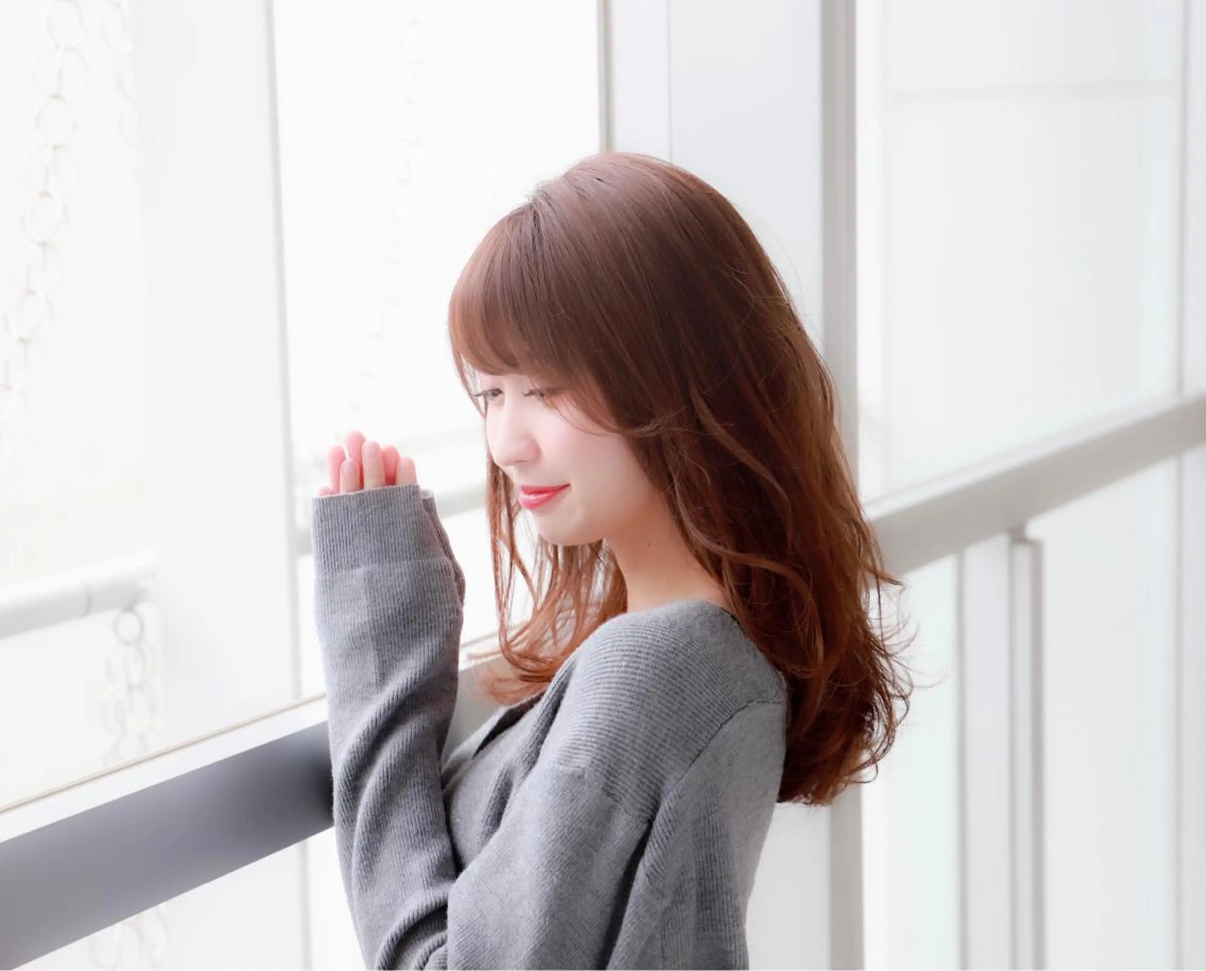 ロング カラー パーマ 前髪/ハイライト得意 安西駿一　【銀座】のヘアスタイル