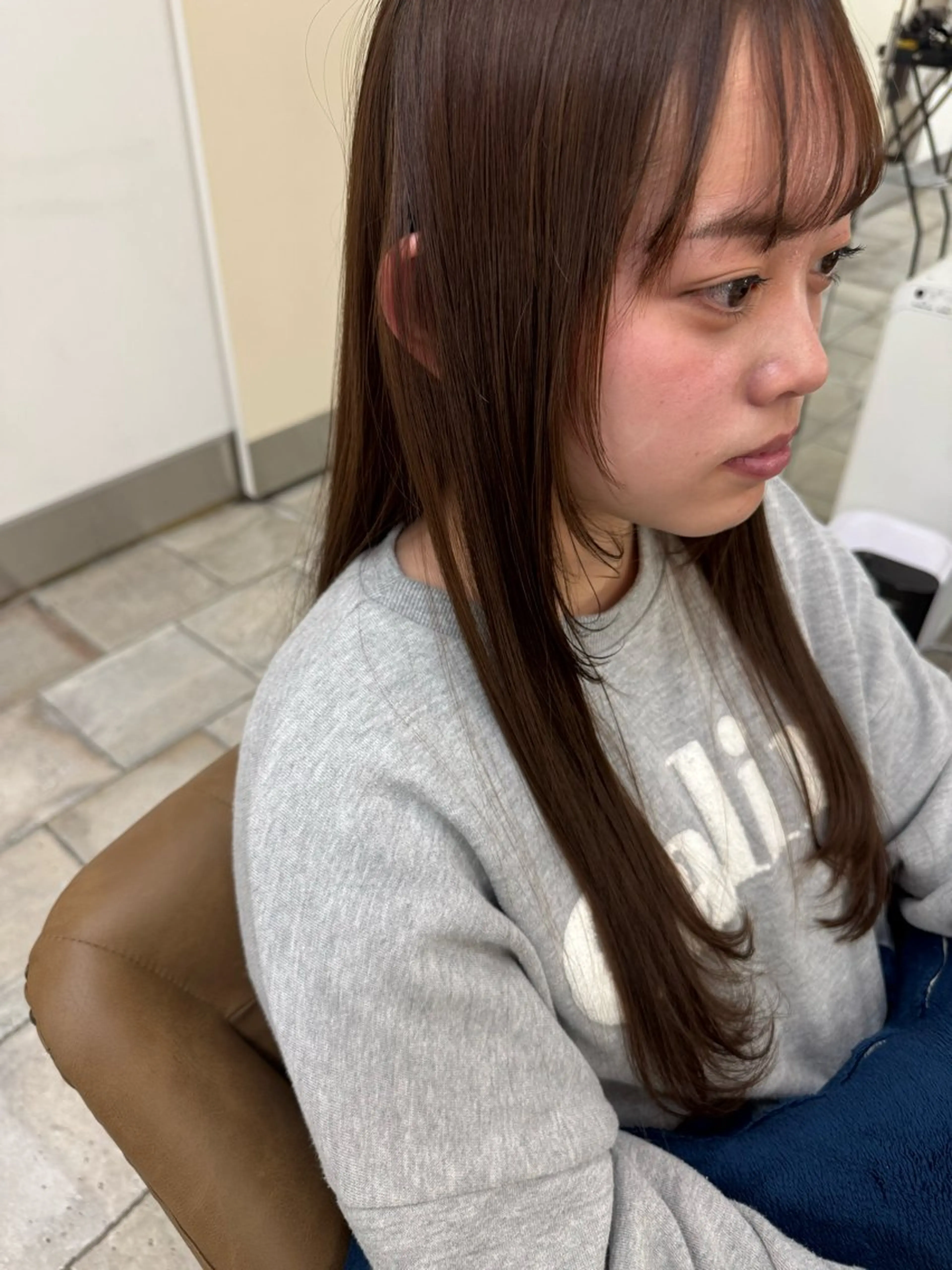 ロング カラー 顔周りカット レイヤーカット 🍒新家 さくら🍒のヘアスタイル