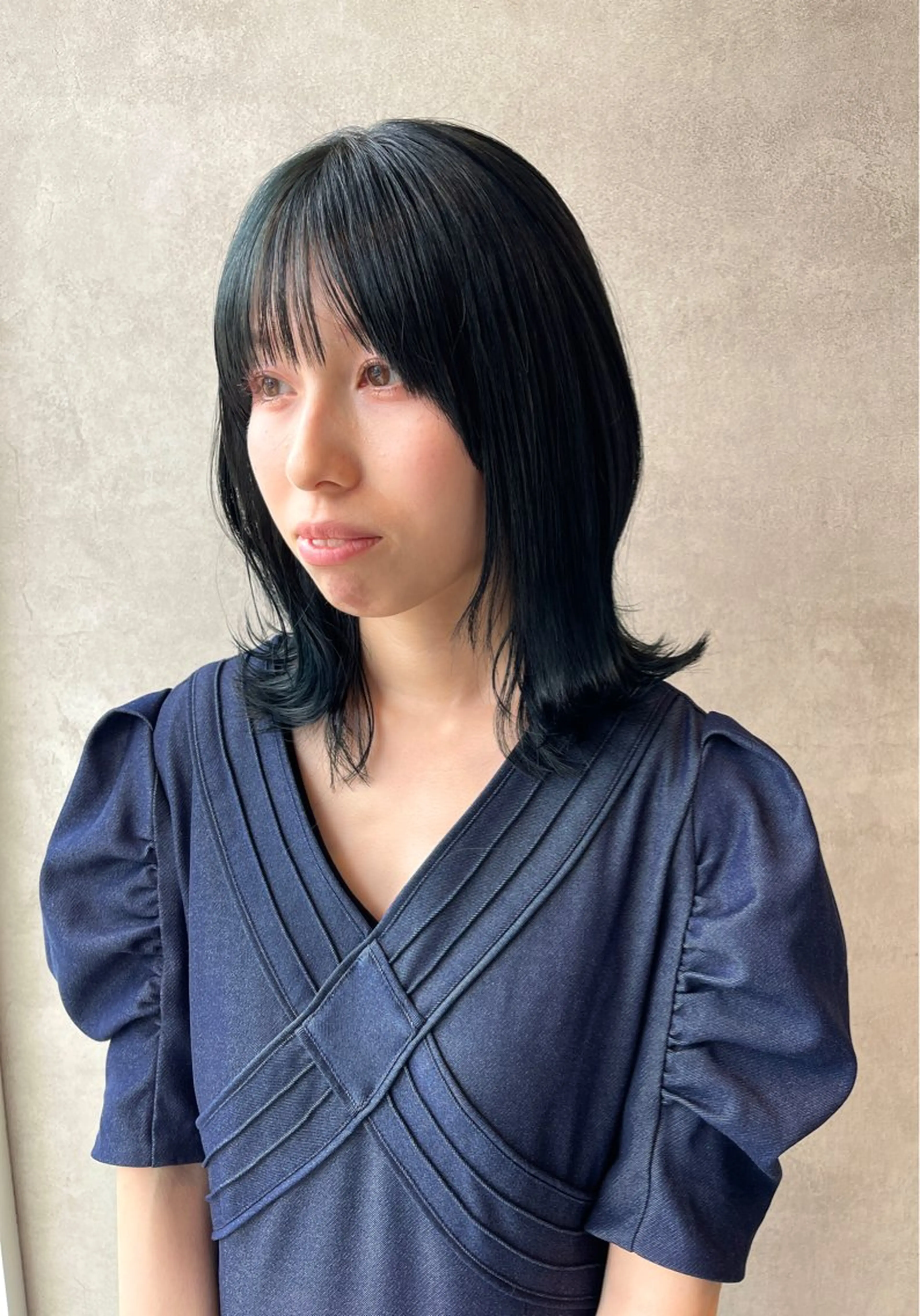 ミディアム 外ハネヘア カット 川口 颯也のヘアスタイル