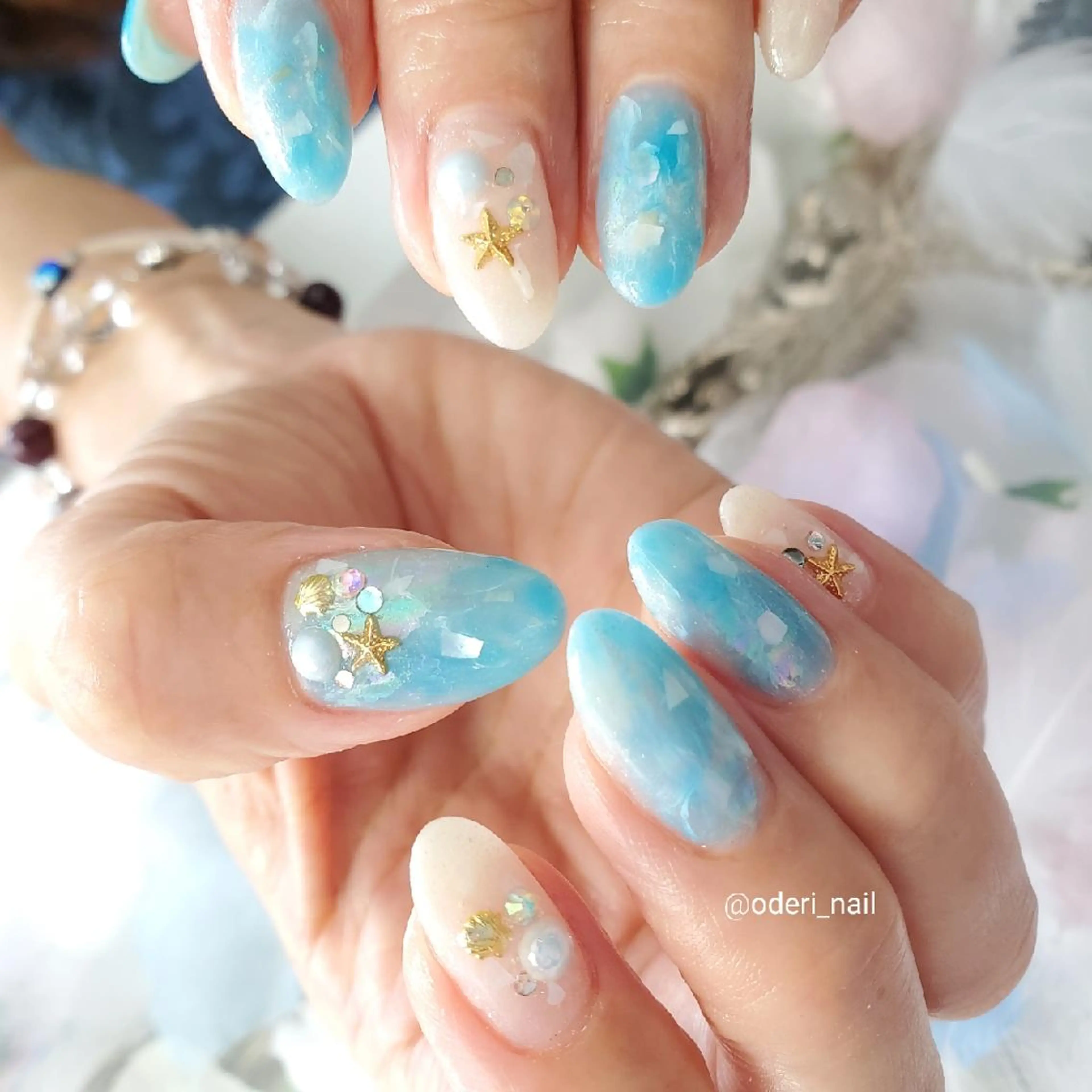 ネイル 夏ネイル おで@ oderi_nailのネイルデザイン