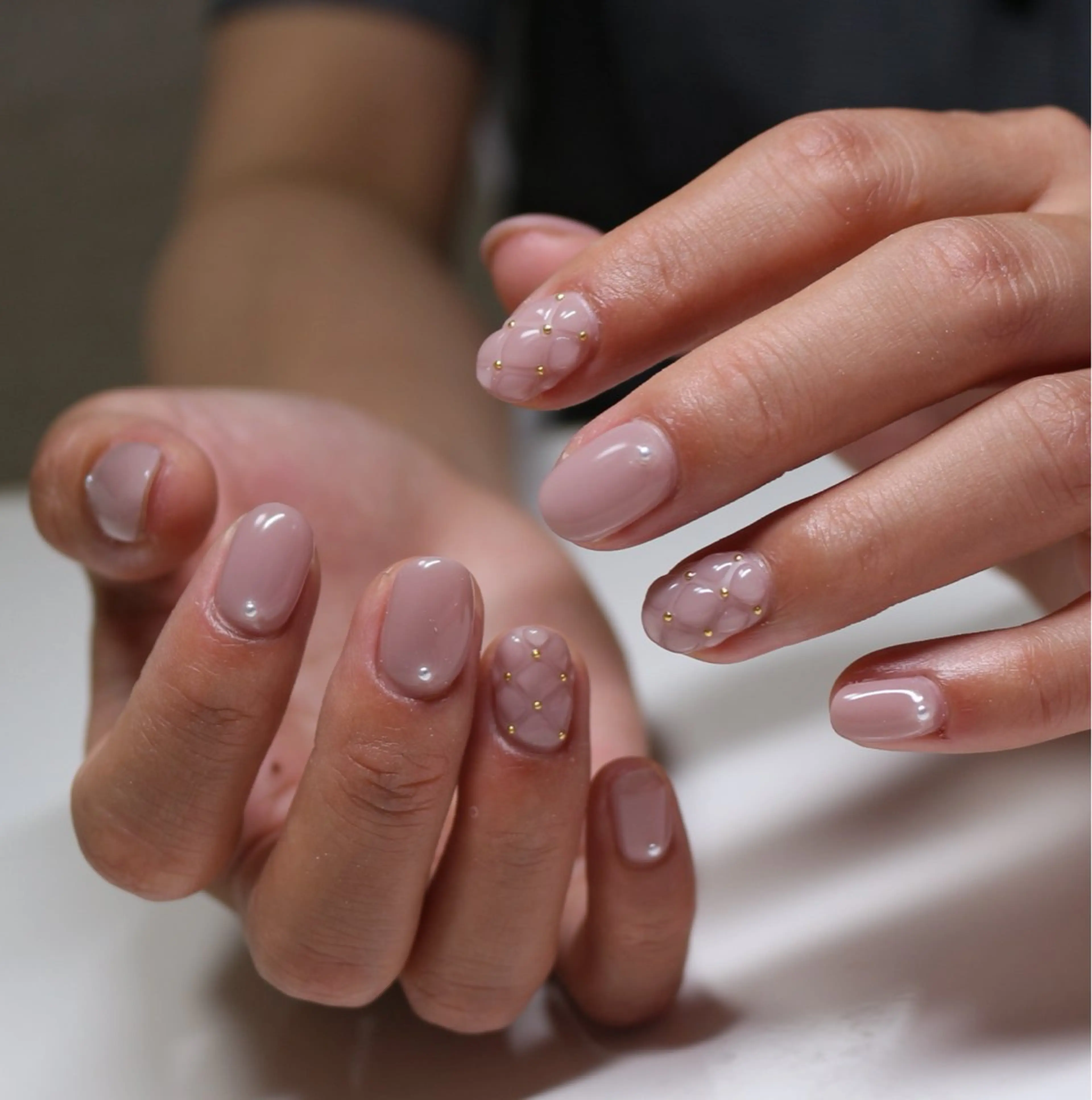 ネイル シンプルネイル ワンホンネイル ハンドネイル Baku Nailsのネイルデザイン