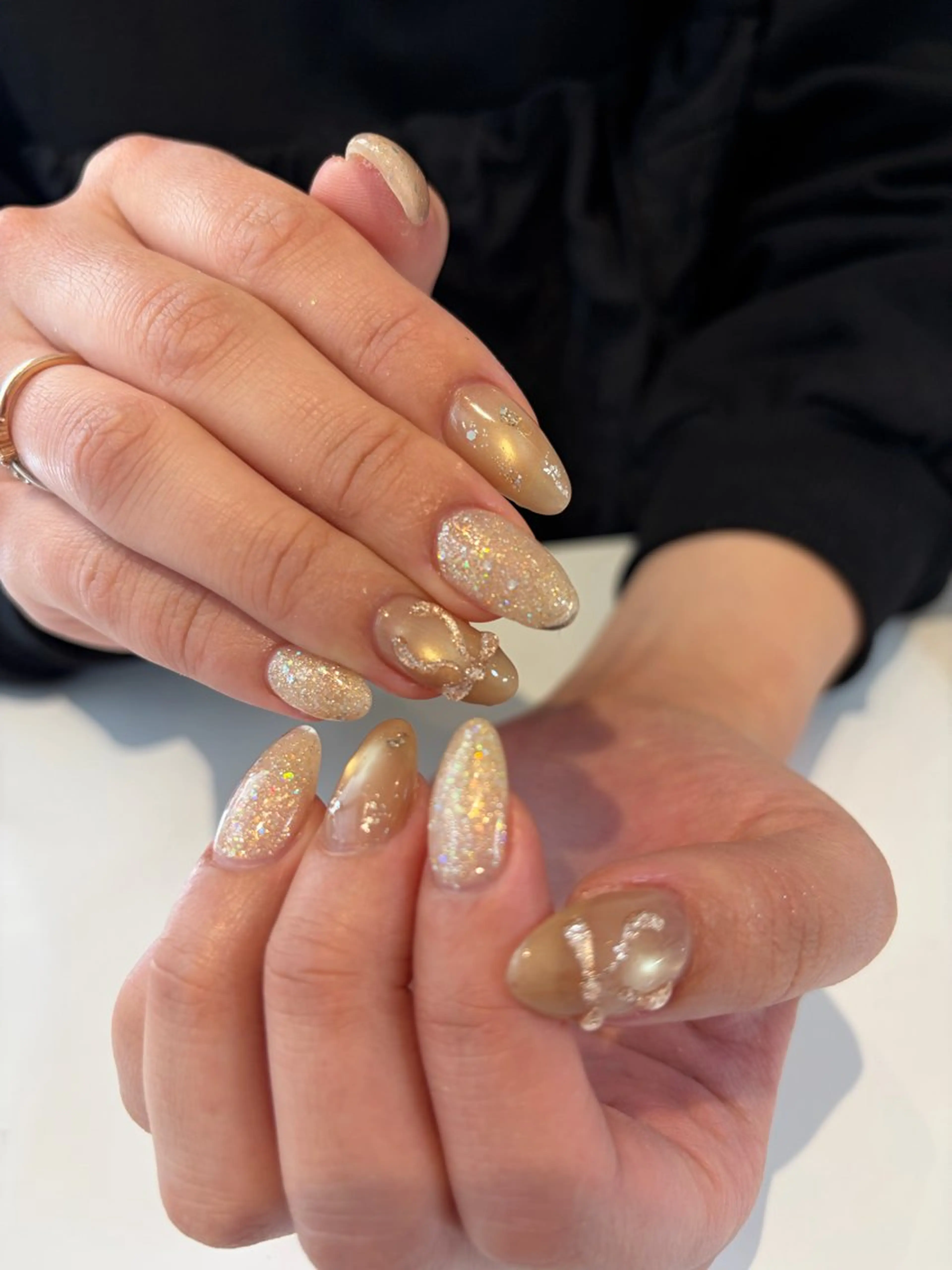 ネイル キラキラネイル マグネットネイル ハンドネイル ballie／小野原 なつみのネイルデザイン