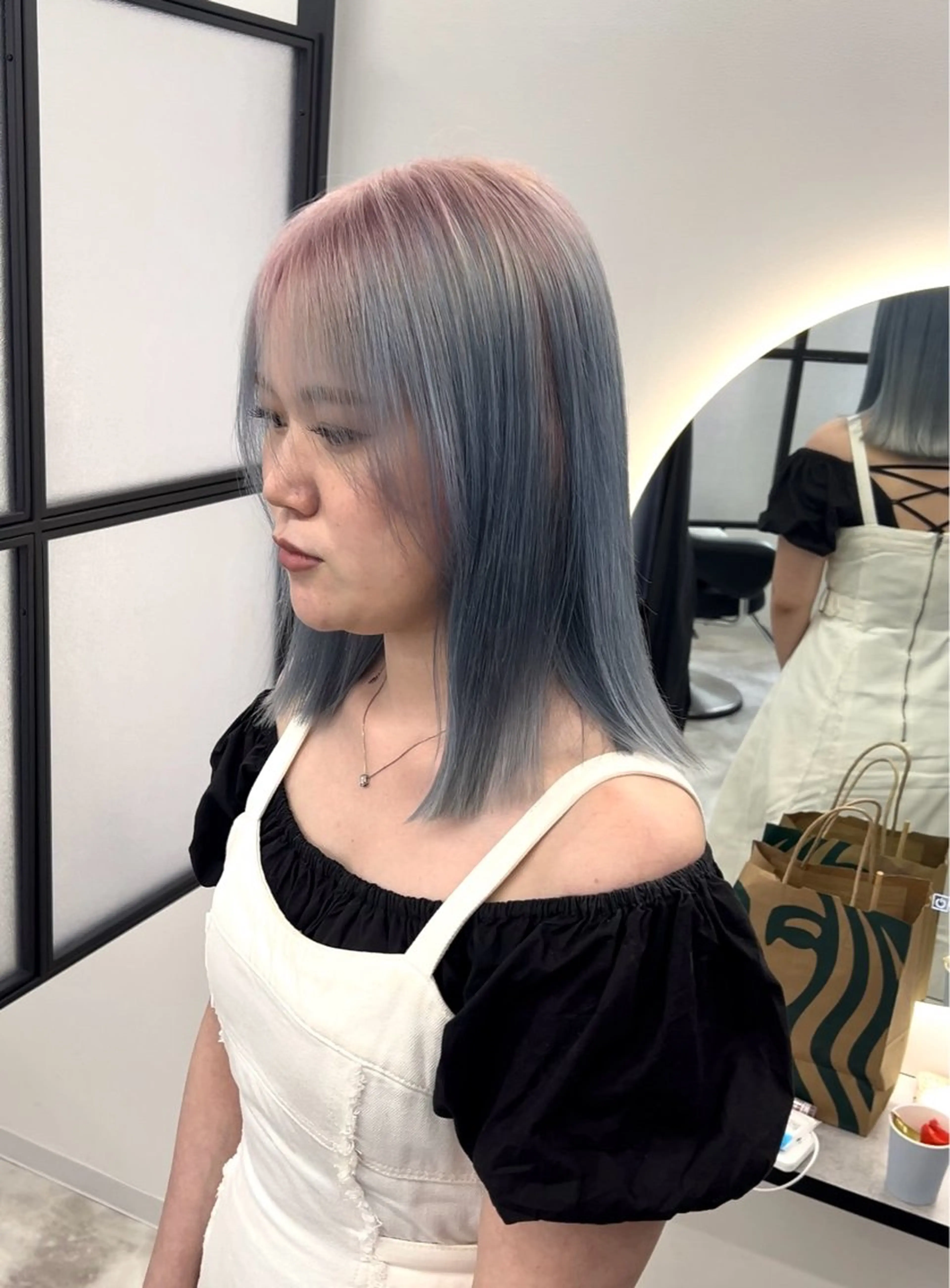 ミディアム カラー デザインカラー ヘアカラー トリートメント 宇野 堅太 本気で 悩む方へ✨のヘアスタイル
