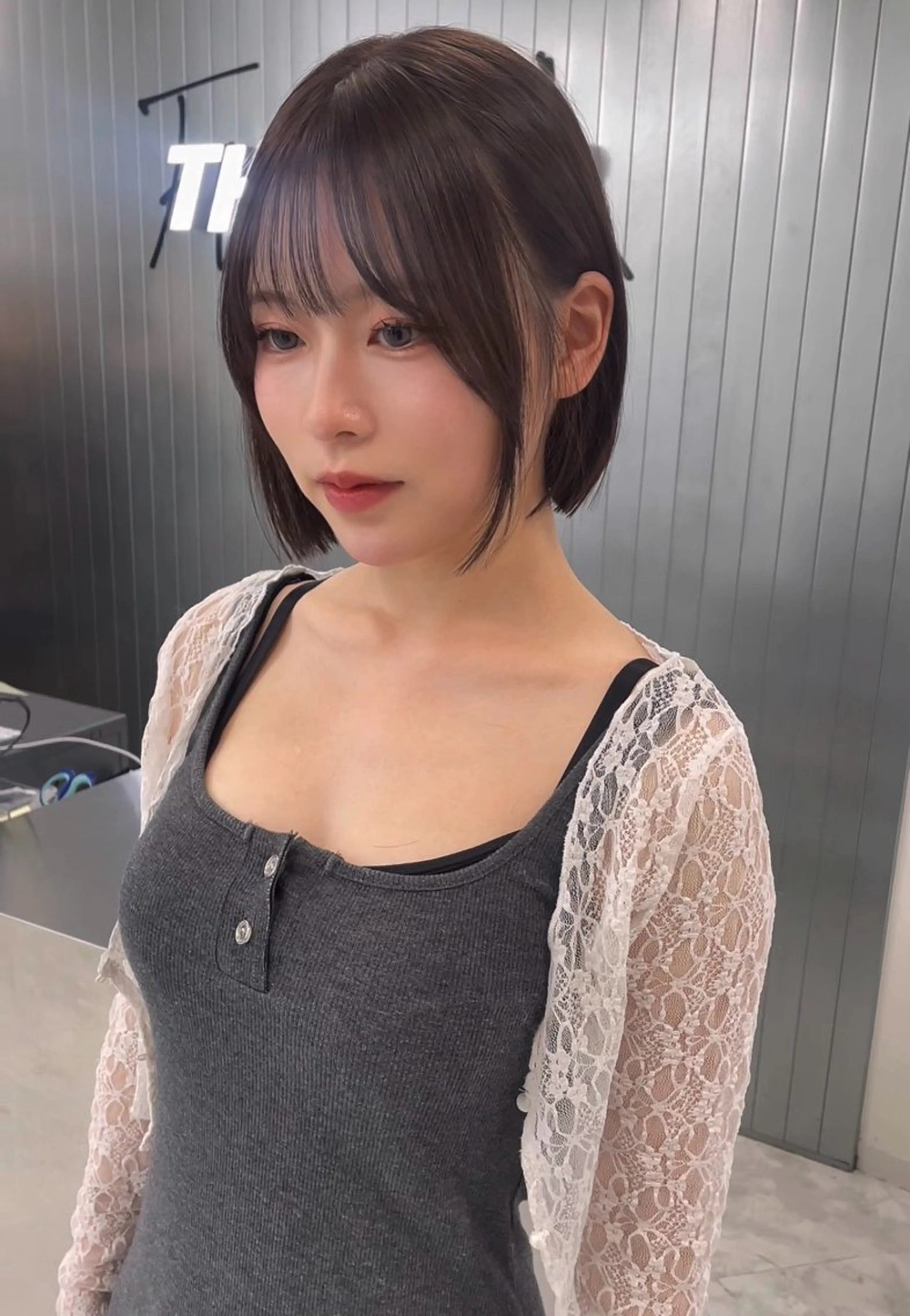 カラー ボブ カット ヘアカラー トリートメント ヘッドスパ ヘアセット 💖韓国×王道 ハイトーン💖のヘアスタイル