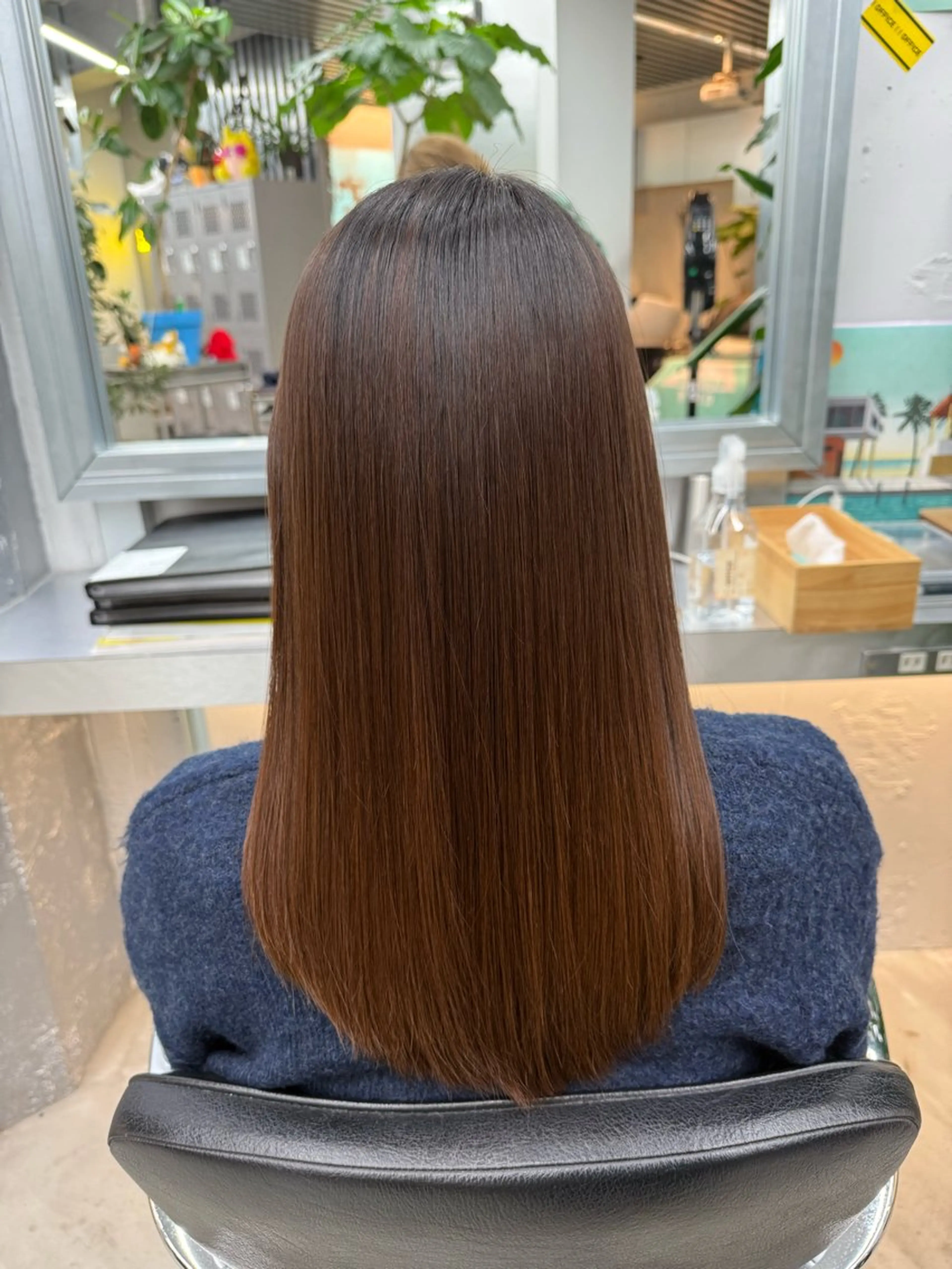 セミロング 縮毛矯正 トリートメント 乾かすだけでまとまる /髪質改善西村涼太のヘアスタイル