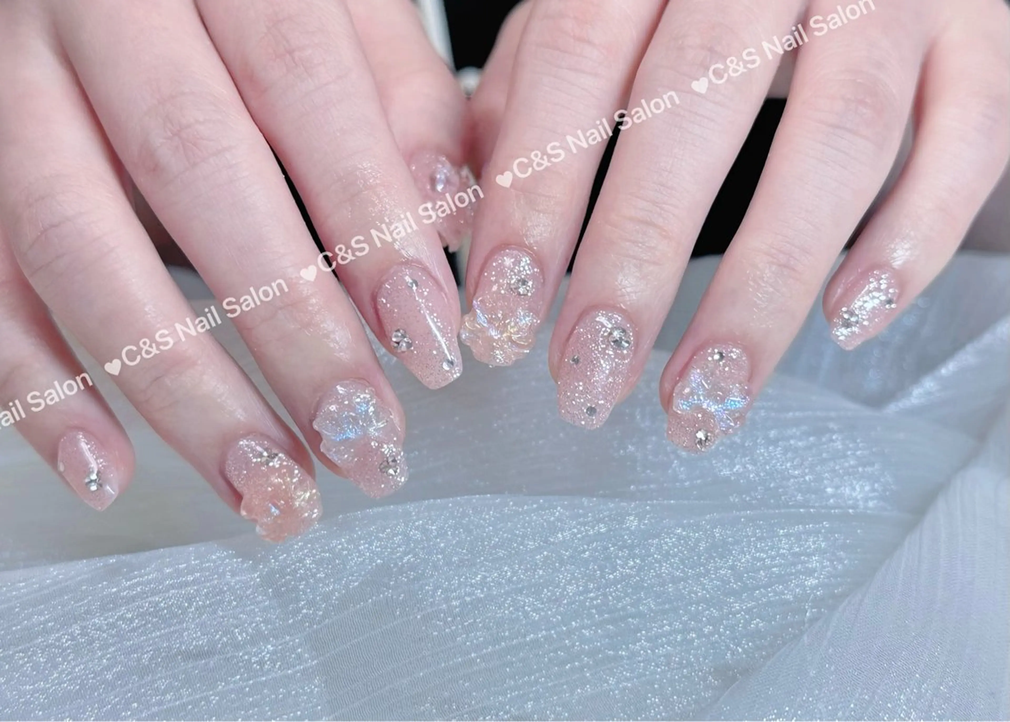 ネイル チークネイル 長さ出し フットネイル フレンチネイル ジェルネイル ハンドネイル C&S  Nail Salonのネイルデザイン