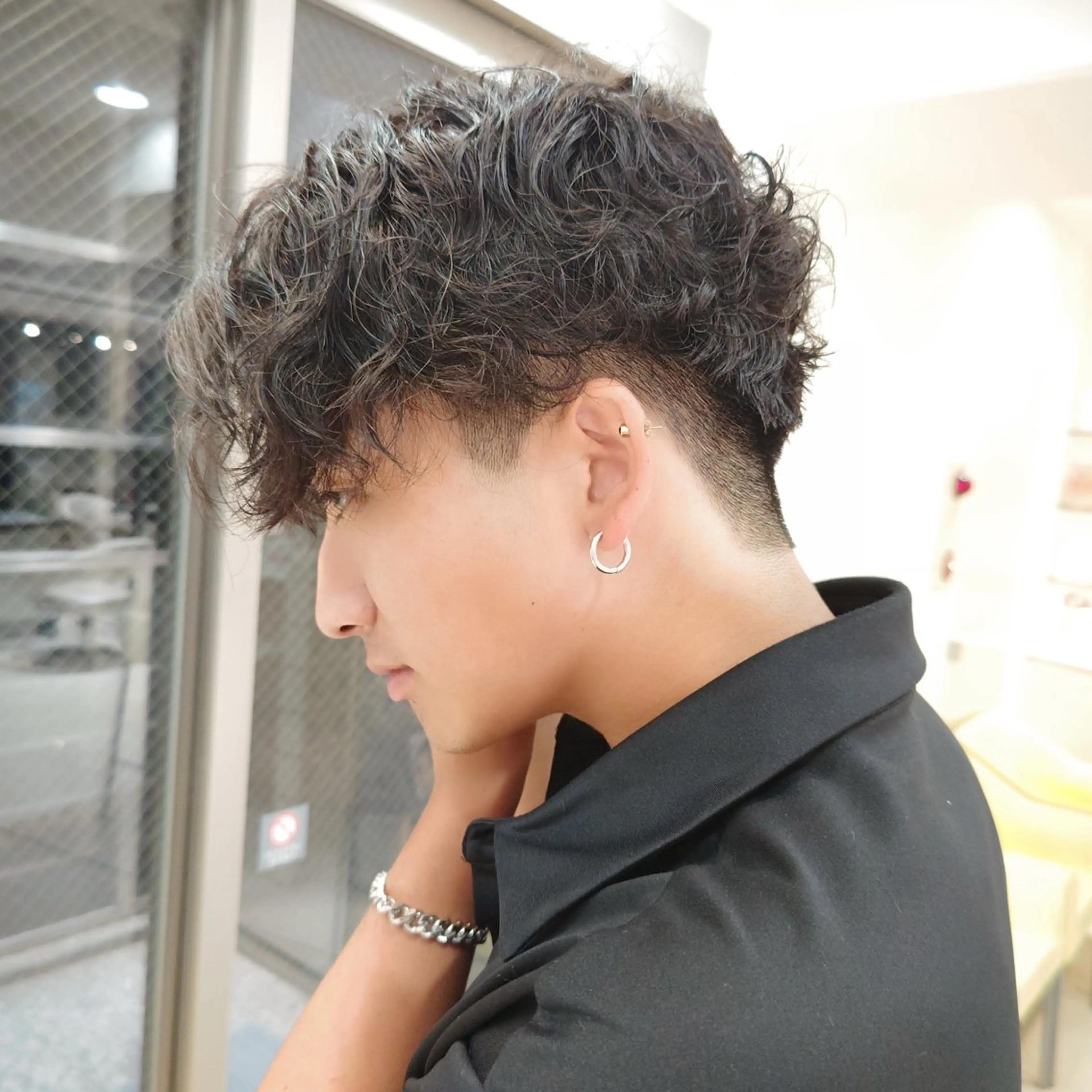 ショート パーマ メンズ さくらば ここのヘアスタイル