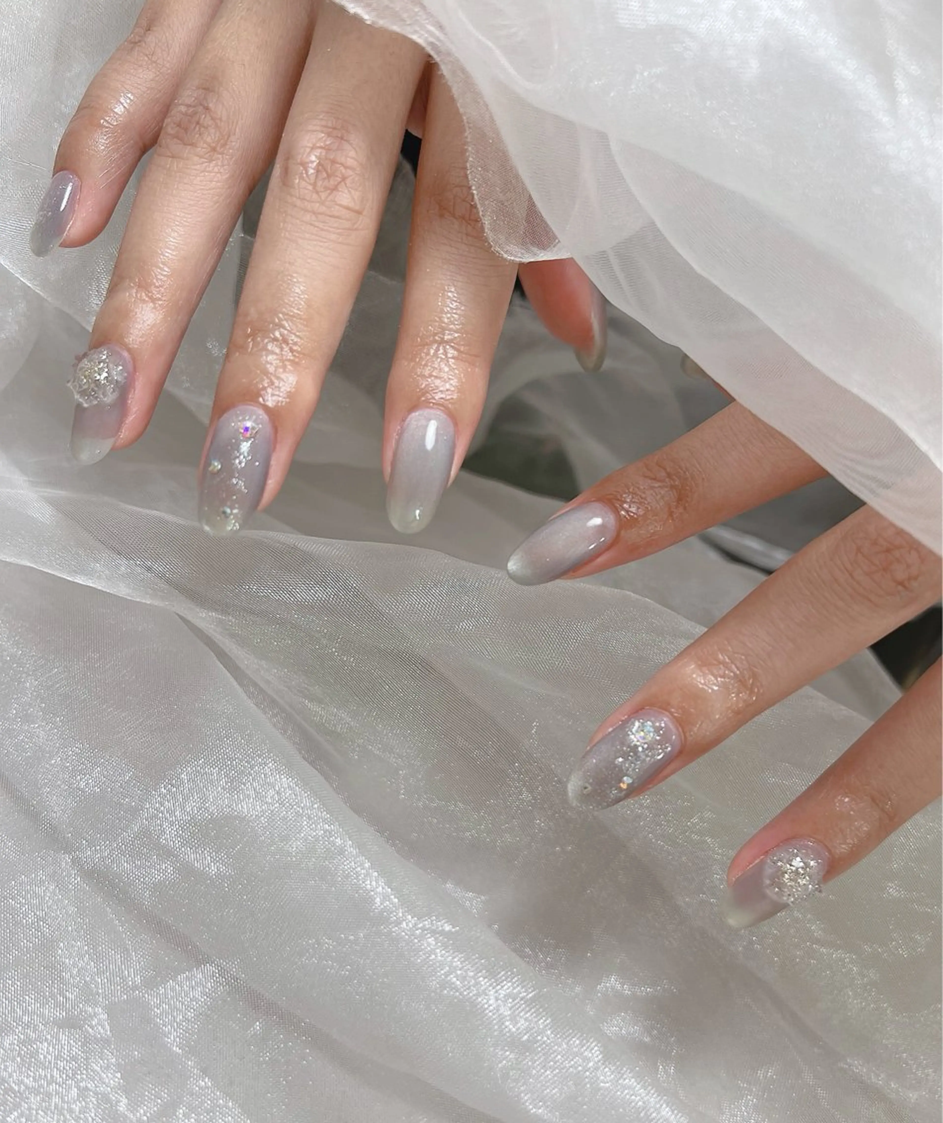 ネイル フットネイル ジェルネイル 韓国ネイル 冬ネイル クリスマス ハンドネイル nail salon Lauleaのネイルデザイン