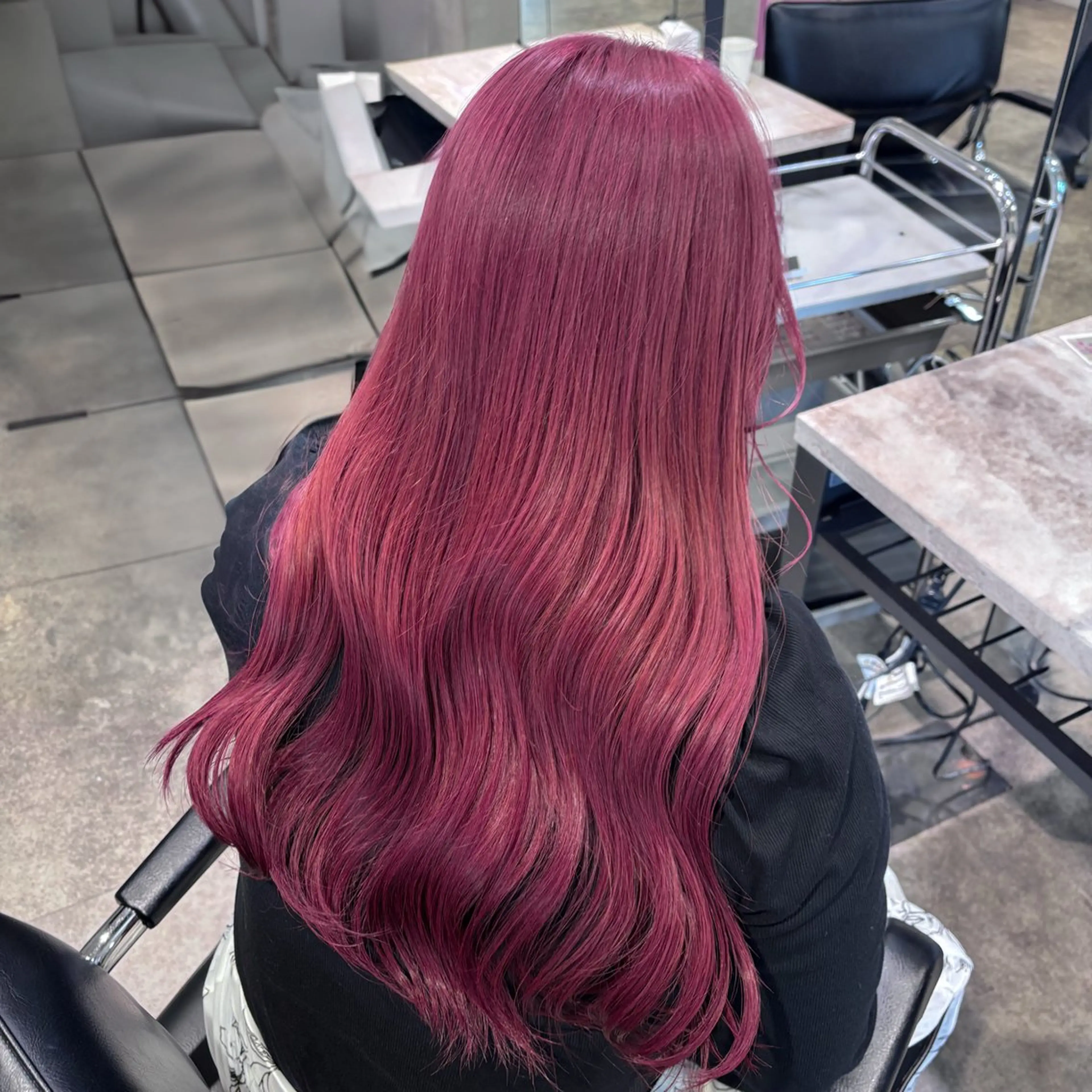 セミロング カラー ヘアアレンジ 🎀モテ暖色× エクステ🎀あかりのヘアスタイル