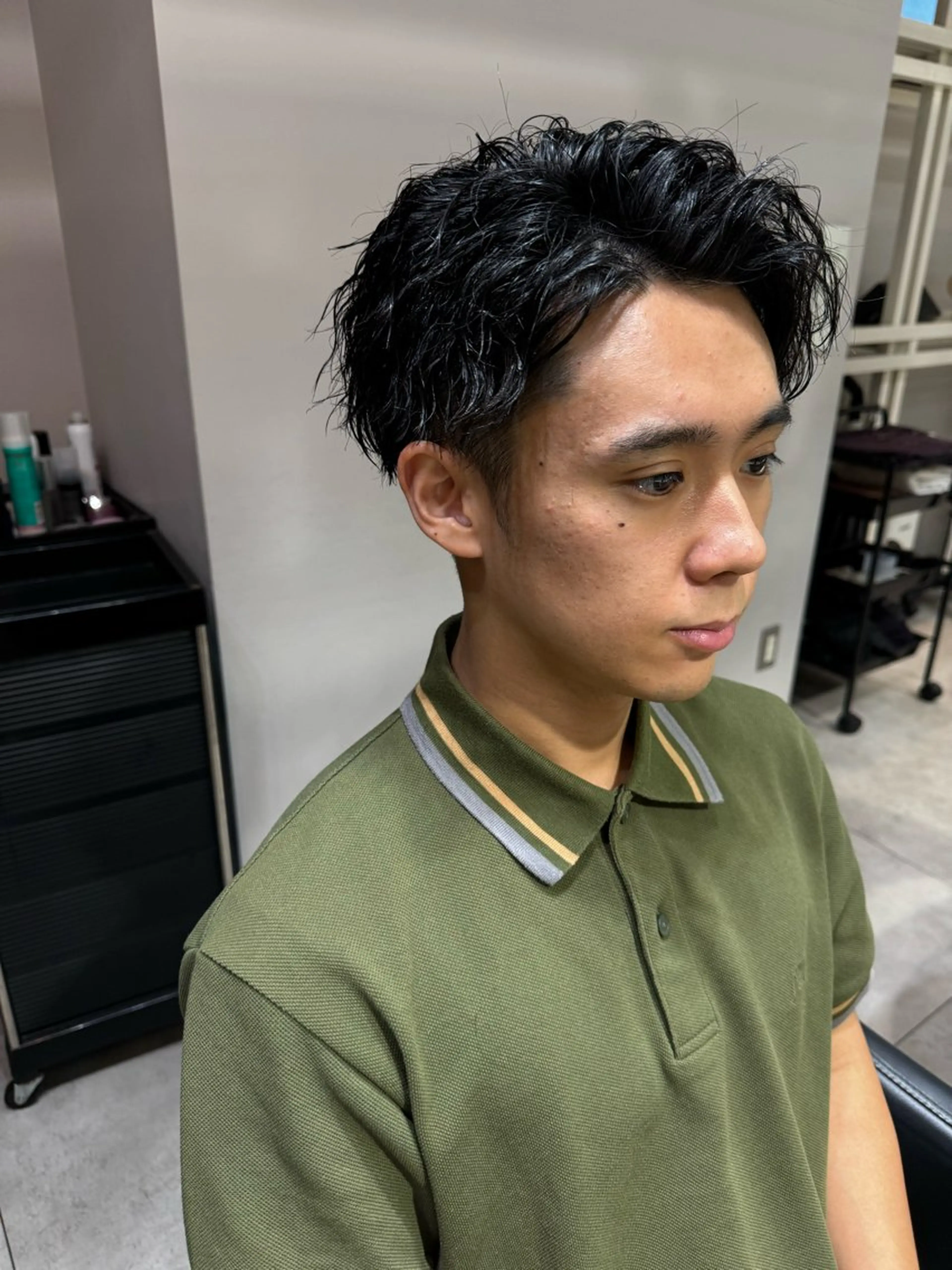 ミディアム パーマ メンズ カット パーマ トリートメント Dxxxx III所属・女性目線の大人 メンズ*Ayakaのヘアスタイル