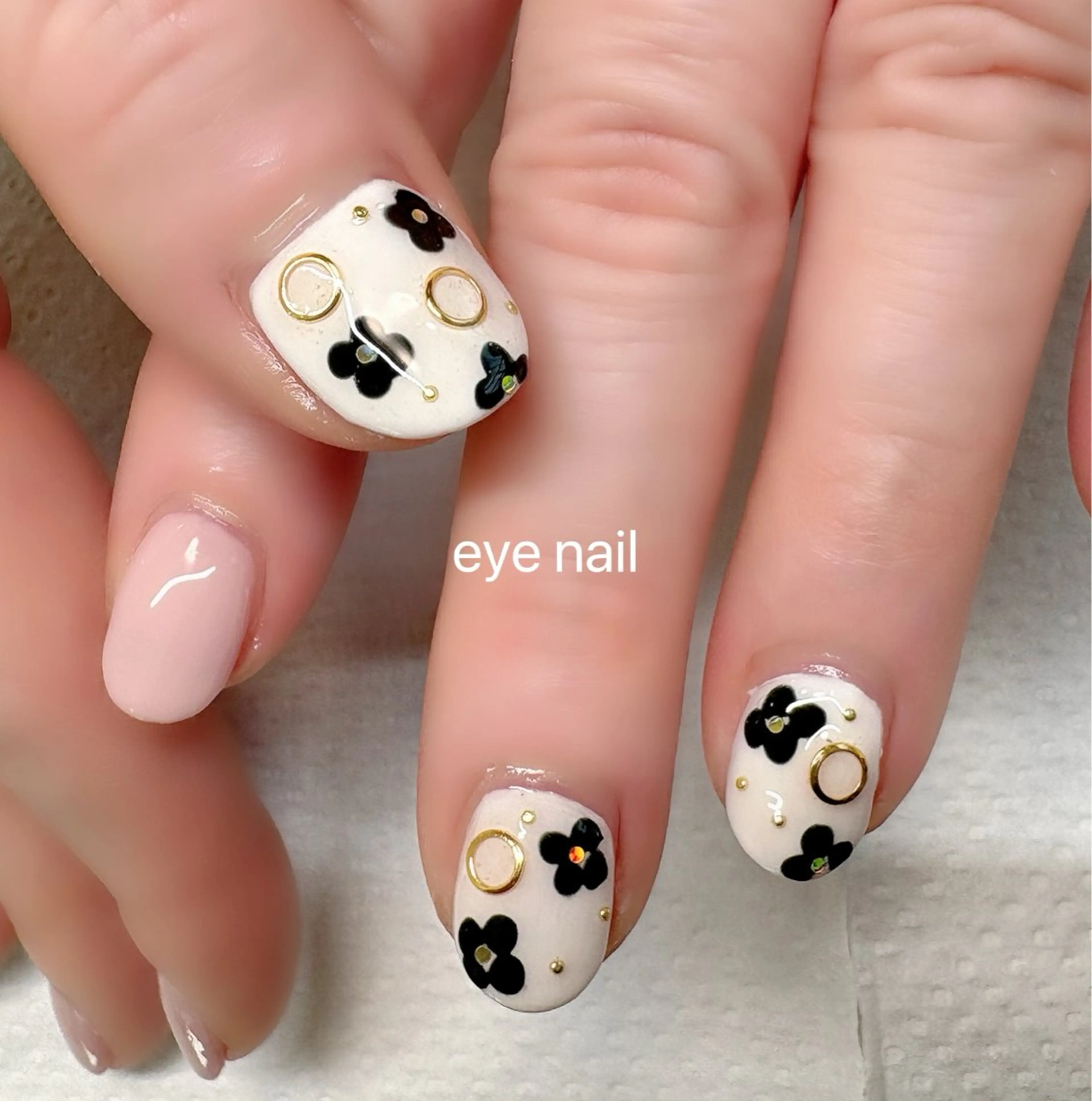 ネイル アートネイル ジェルネイル ピンク ハンドネイル Eye nailのネイルデザイン