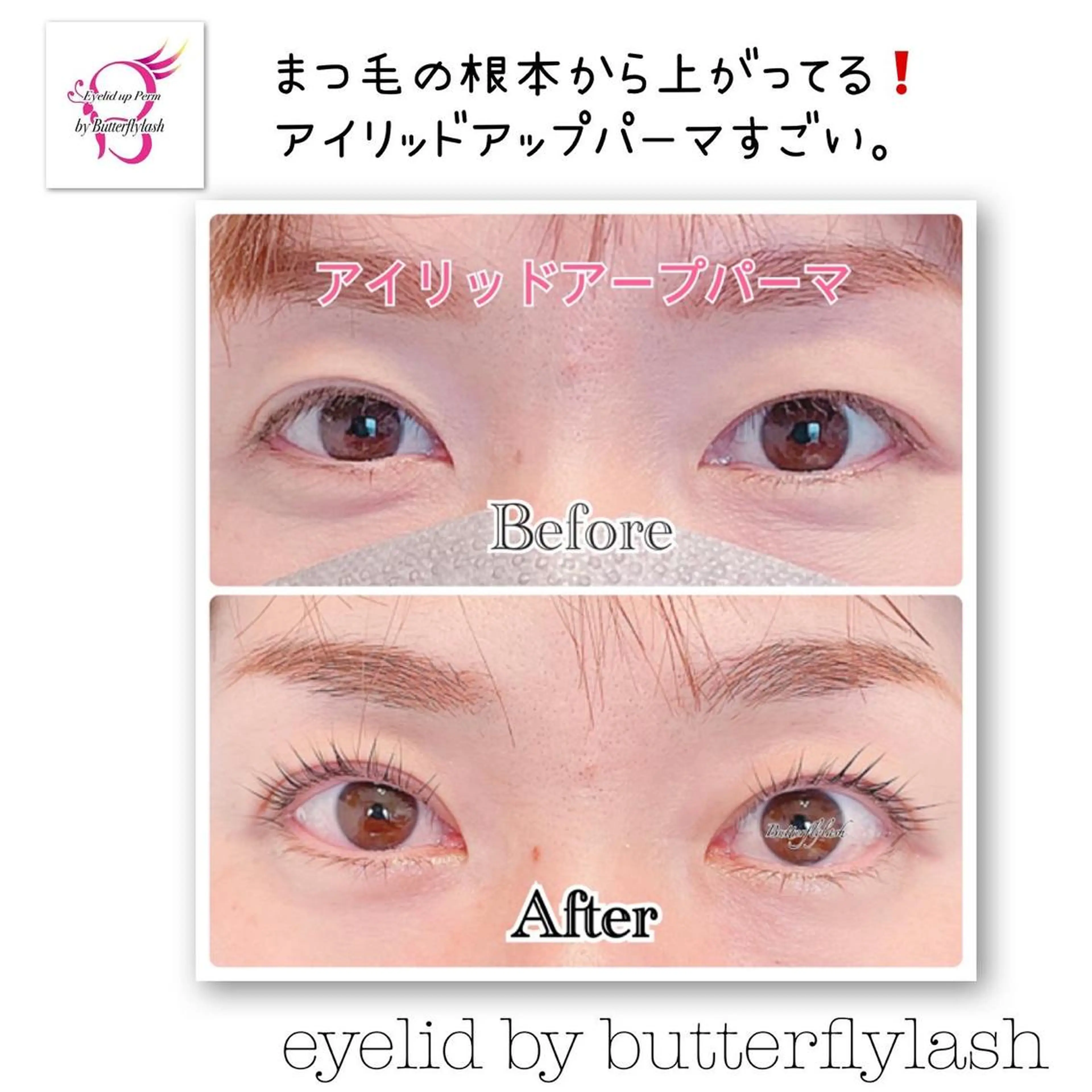 マツエク・マツパ マツエク&まつ毛カールサロン　バタフライ・ラッシュ所属・下がりまつ毛たるみ 専門サロン妙蓮寺駅のマツエク・マツパデザイン