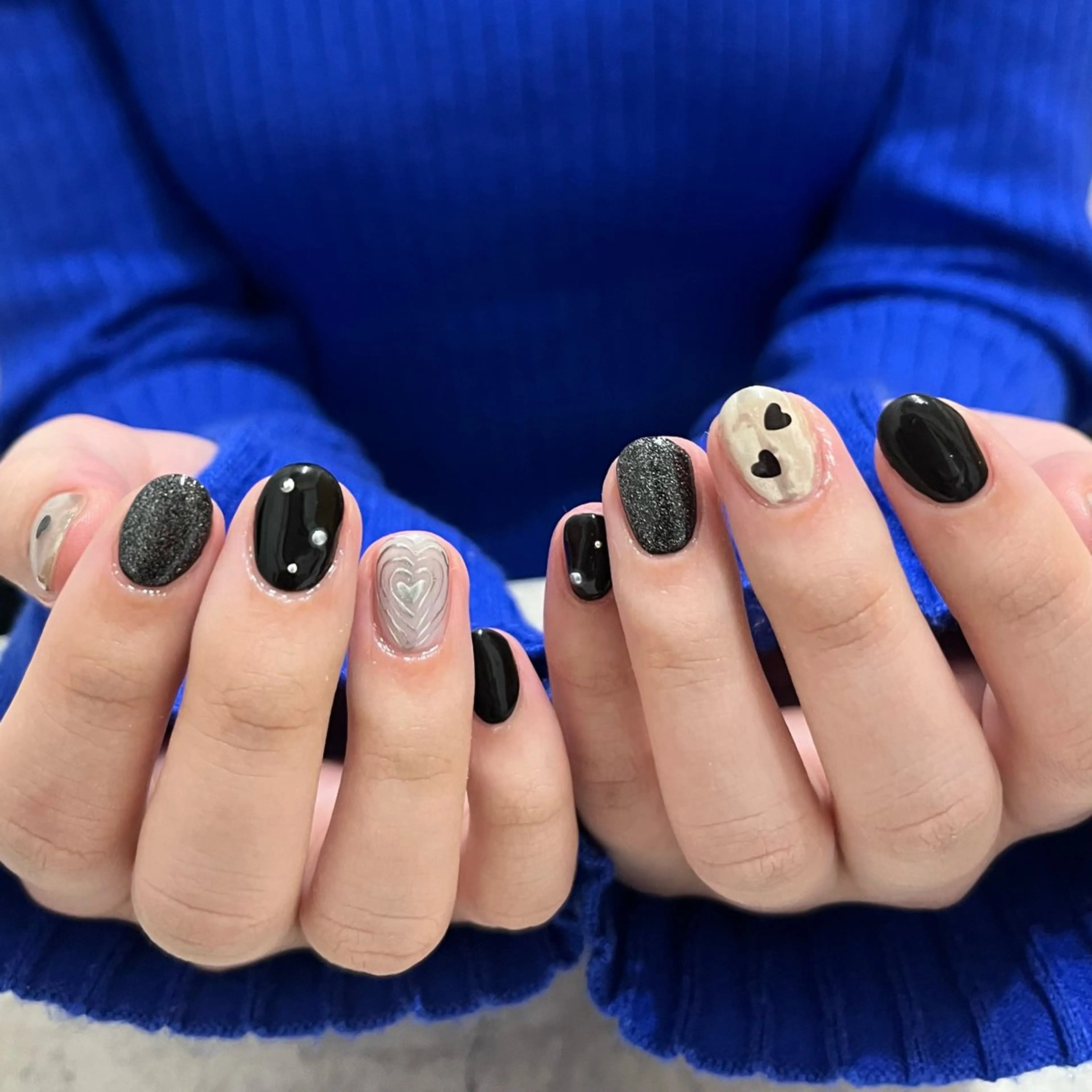 ネイル グリーン 持ち込み ハンドネイル nail salon O (en)所属・vegh. nail/阿波座のネイルデザイン