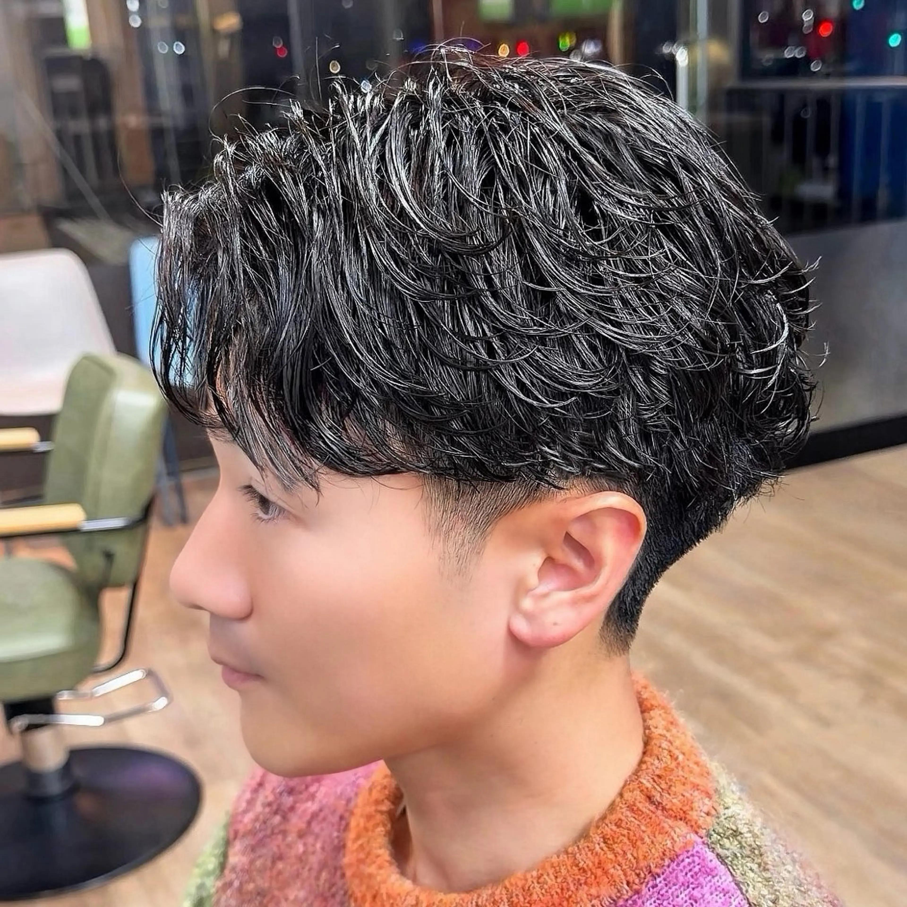 パーマ メンズ センターパート フェザーパーマ メンズパーマ カット パーマ yori所属・メンズパーマ/メンズ カット/たばたよしきのヘアスタイル