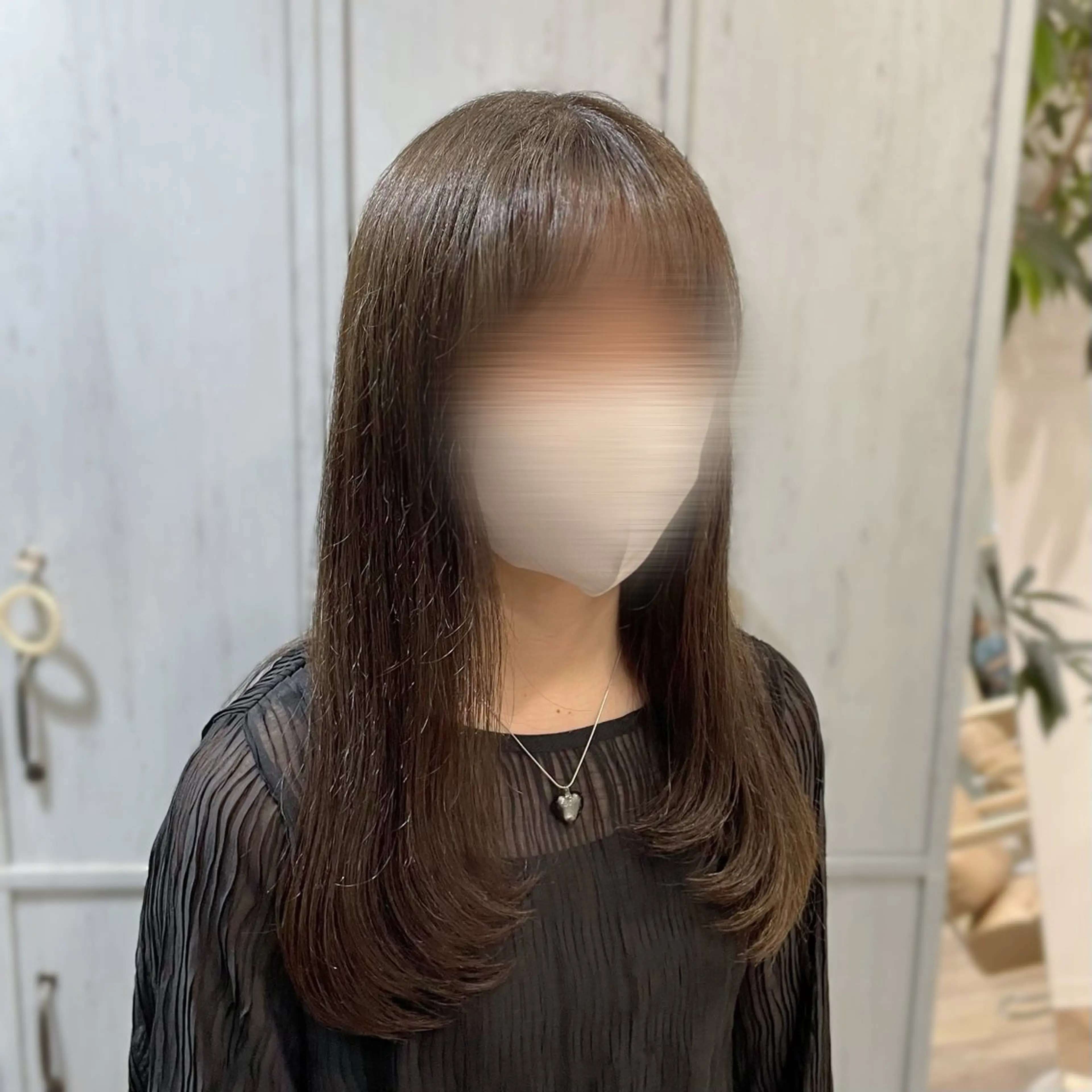 ロング レイヤーカット カット ヘアカラー トリートメント ピンク・ラベンダー/ レイヤー/NANAのヘアスタイル